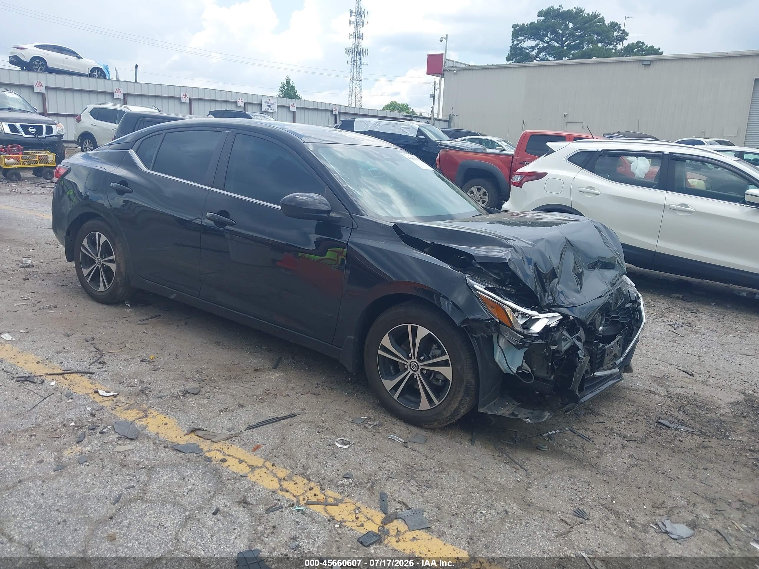2023 Nissan Sentra Sv Xtronic Cvt Black vin: 3N1AB8CV5PY324617