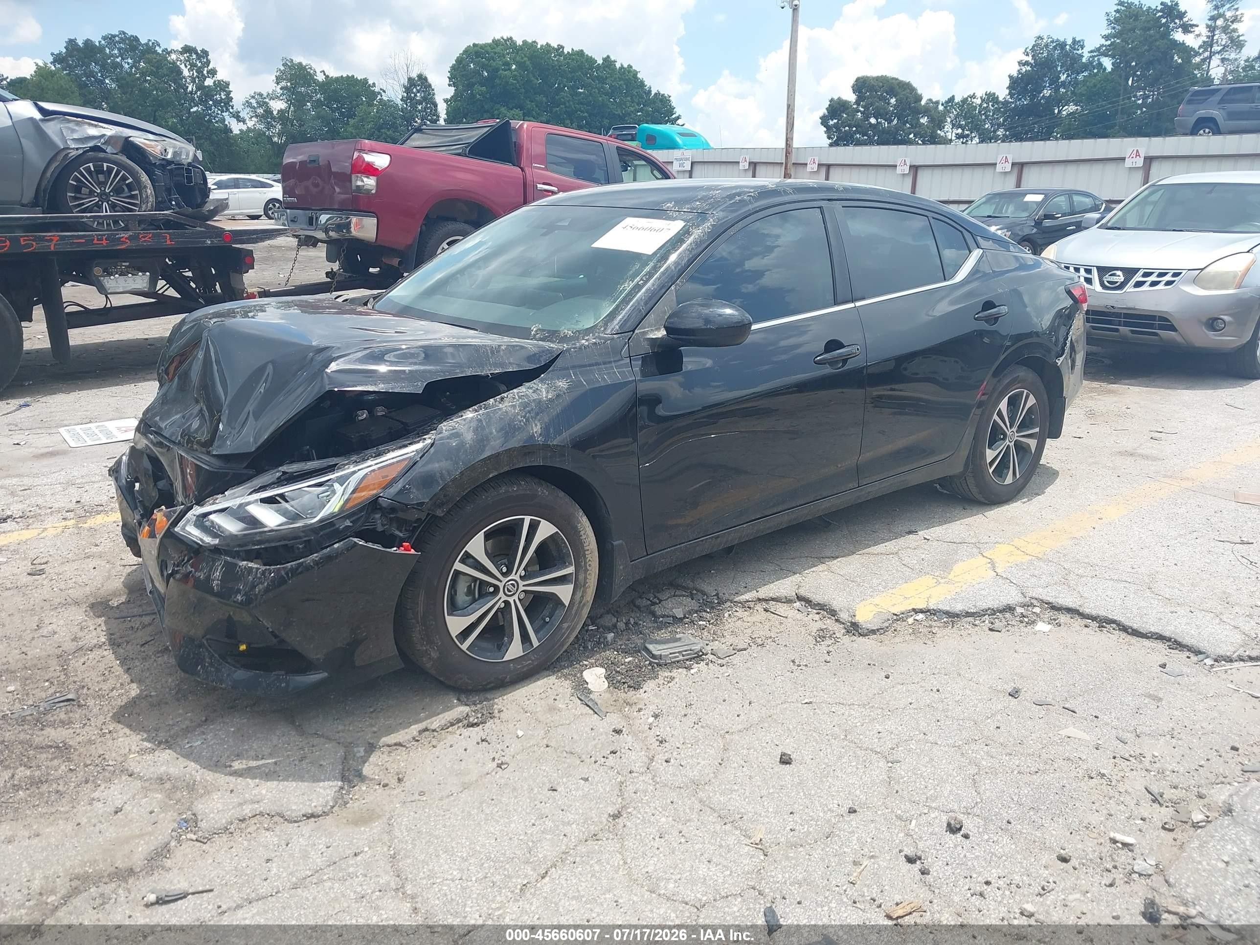 2023 Nissan Sentra Sv Xtronic Cvt Black vin: 3N1AB8CV5PY324617
