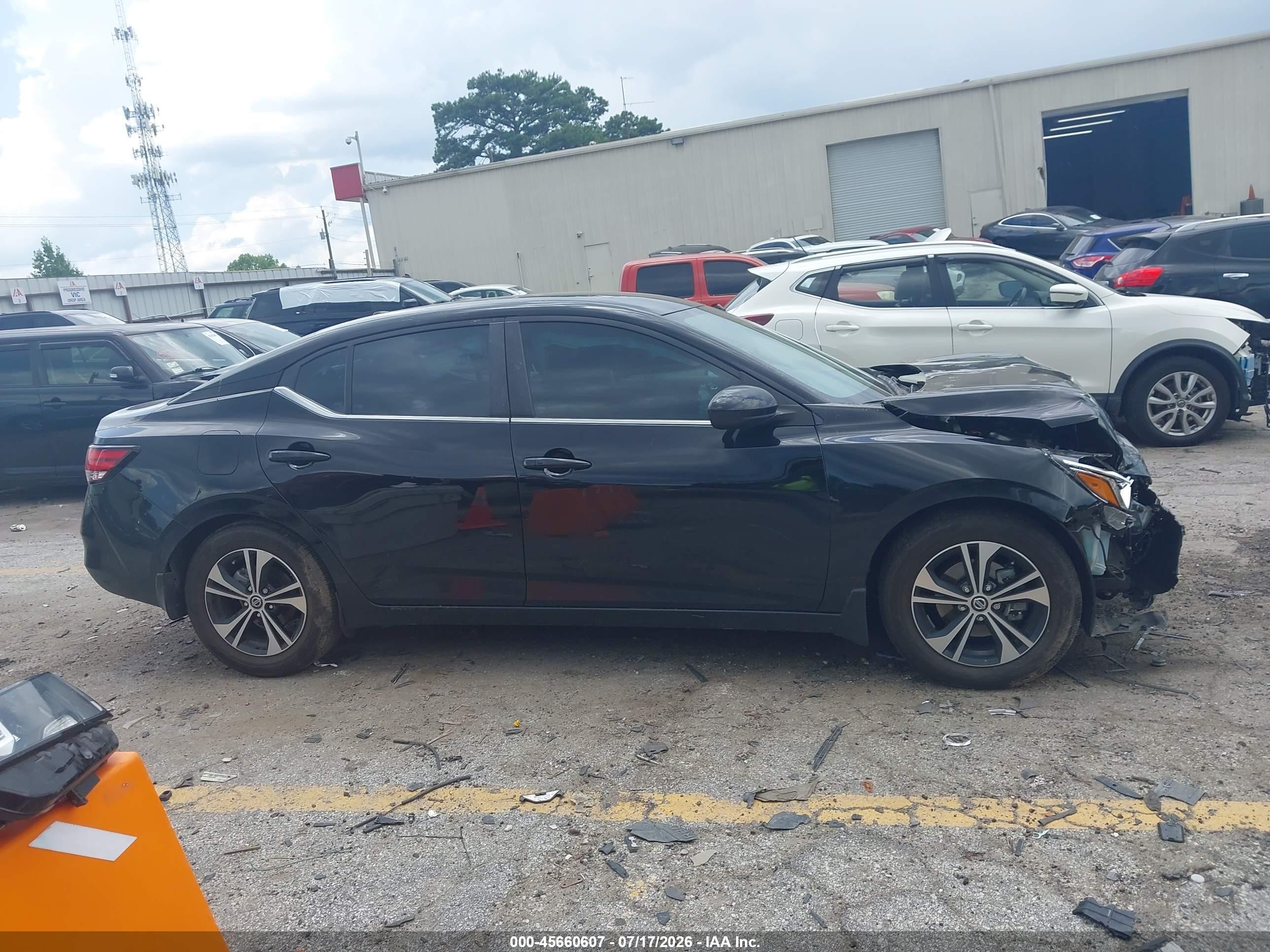 2023 Nissan Sentra Sv Xtronic Cvt Black vin: 3N1AB8CV5PY324617