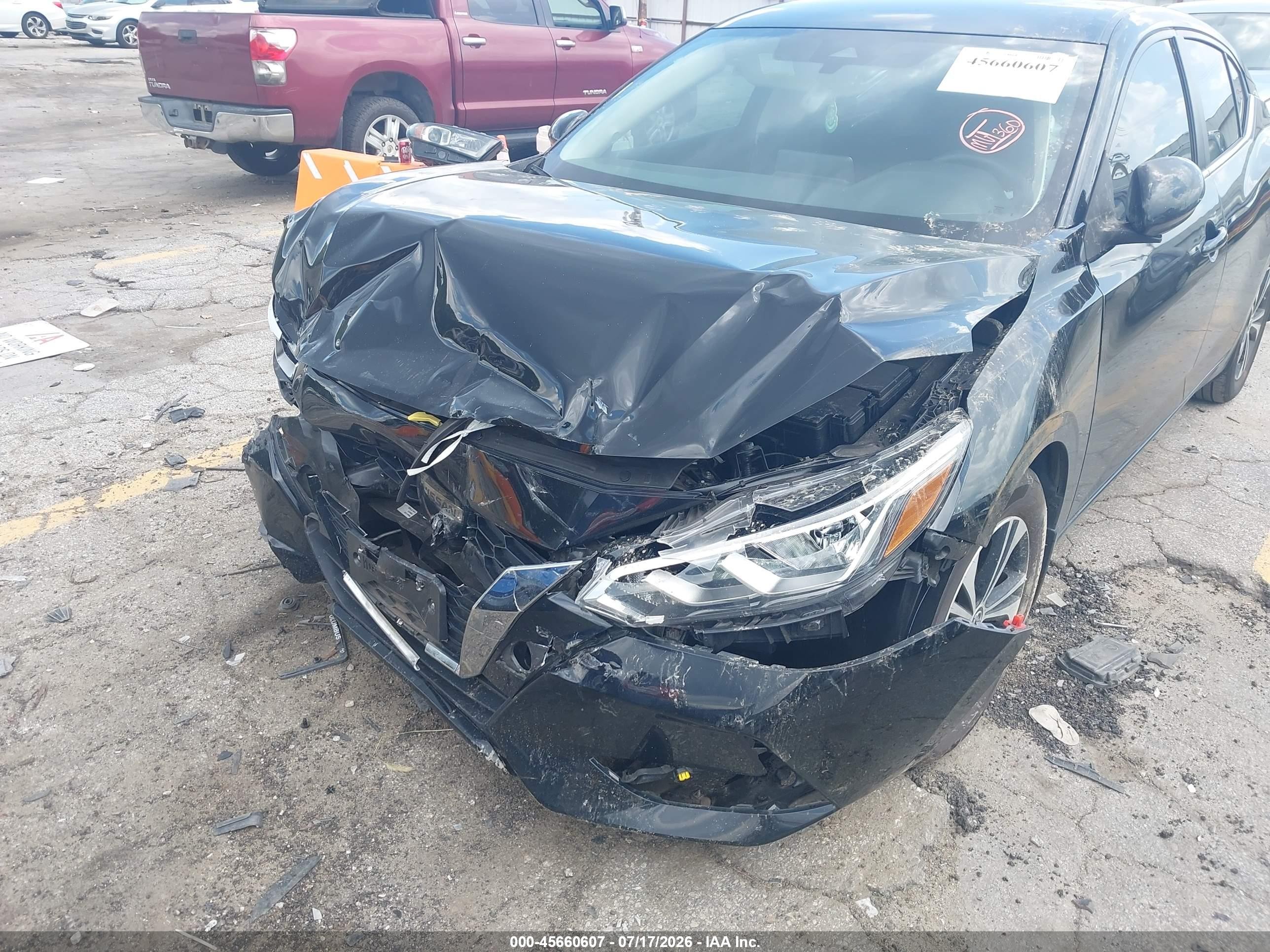 2023 Nissan Sentra Sv Xtronic Cvt Black vin: 3N1AB8CV5PY324617