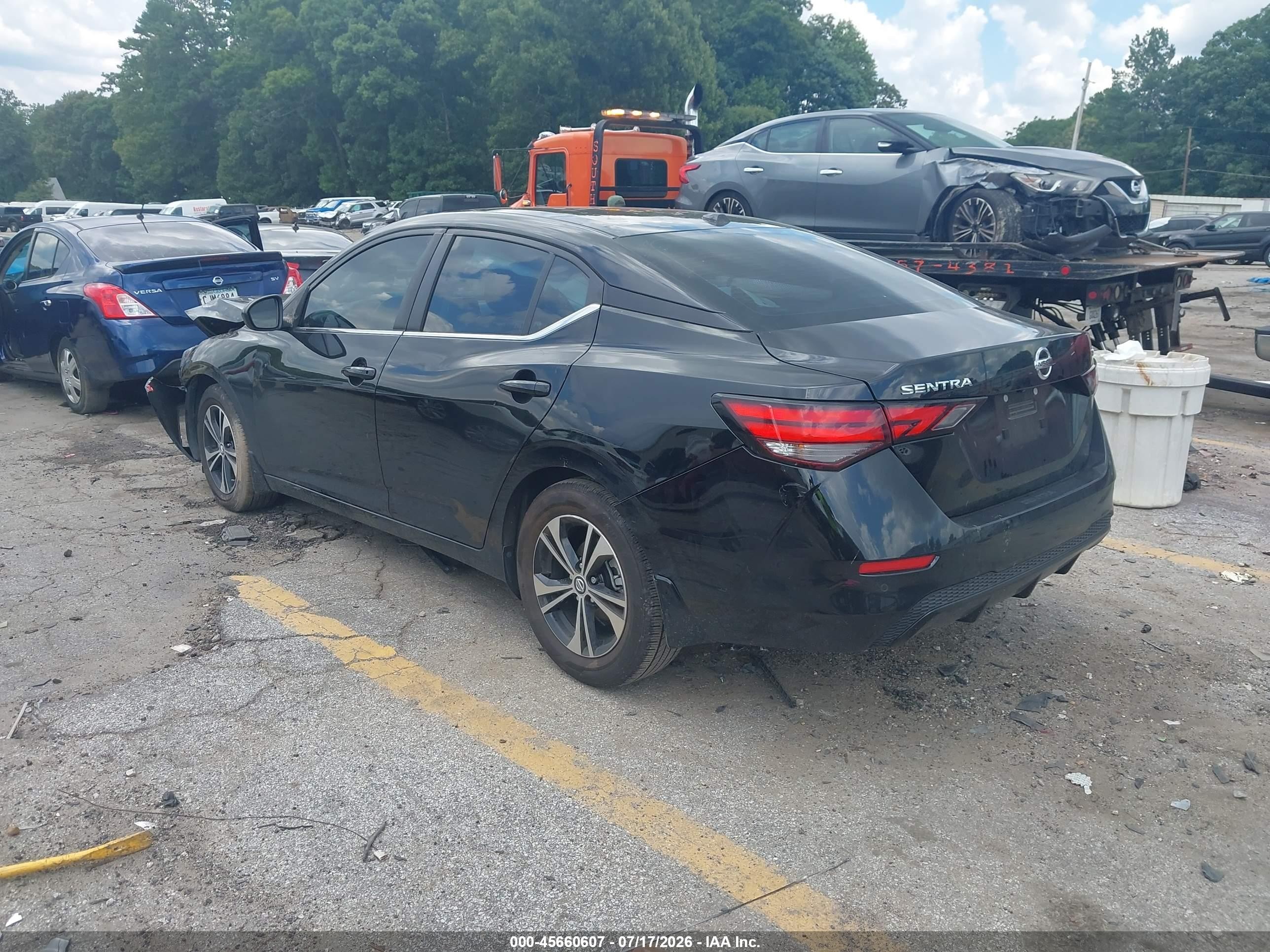 2023 Nissan Sentra Sv Xtronic Cvt Black vin: 3N1AB8CV5PY324617