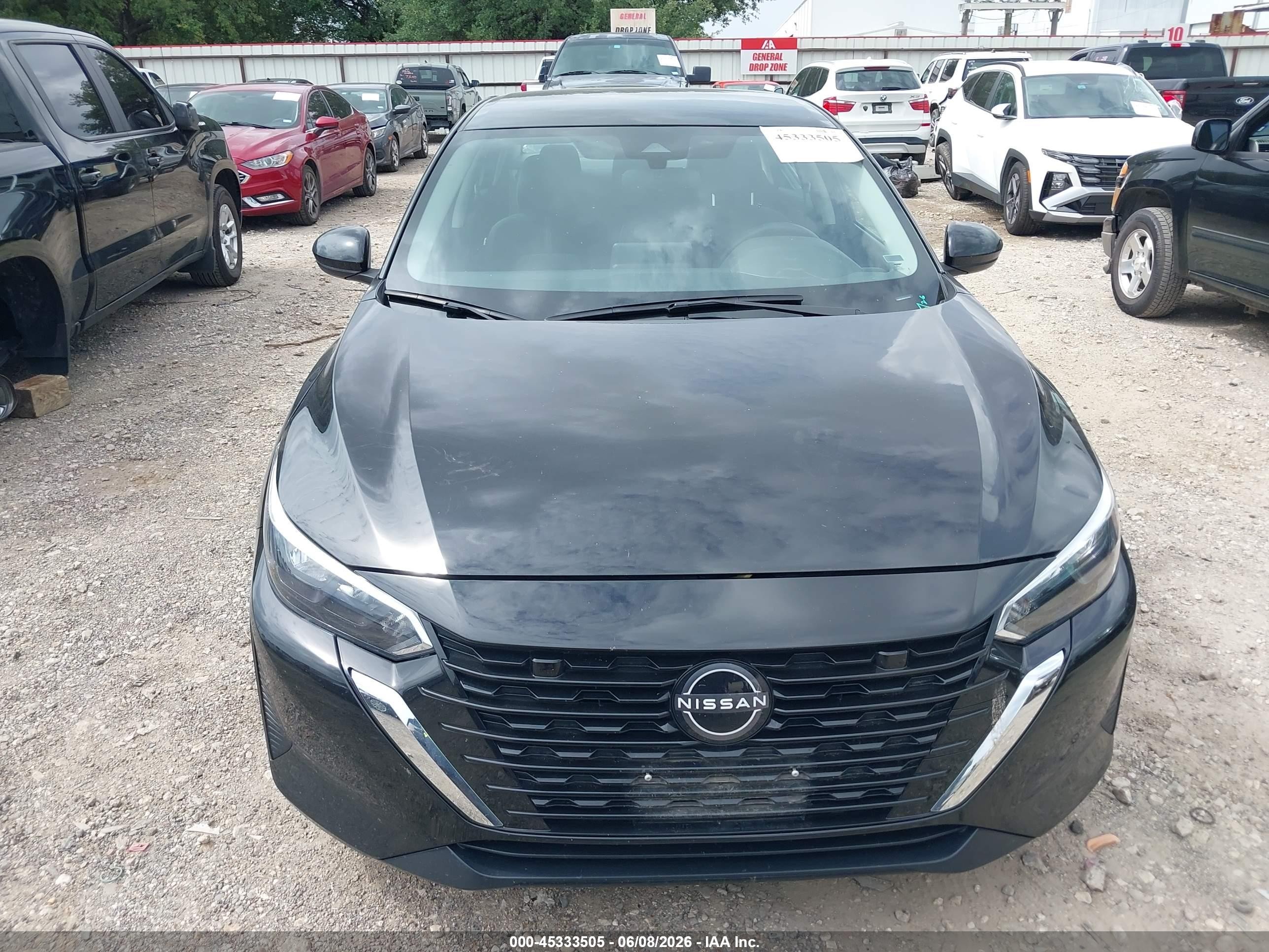 2025 Nissan Sentra Sv Black vin: 3N1AB8CV5SY311259