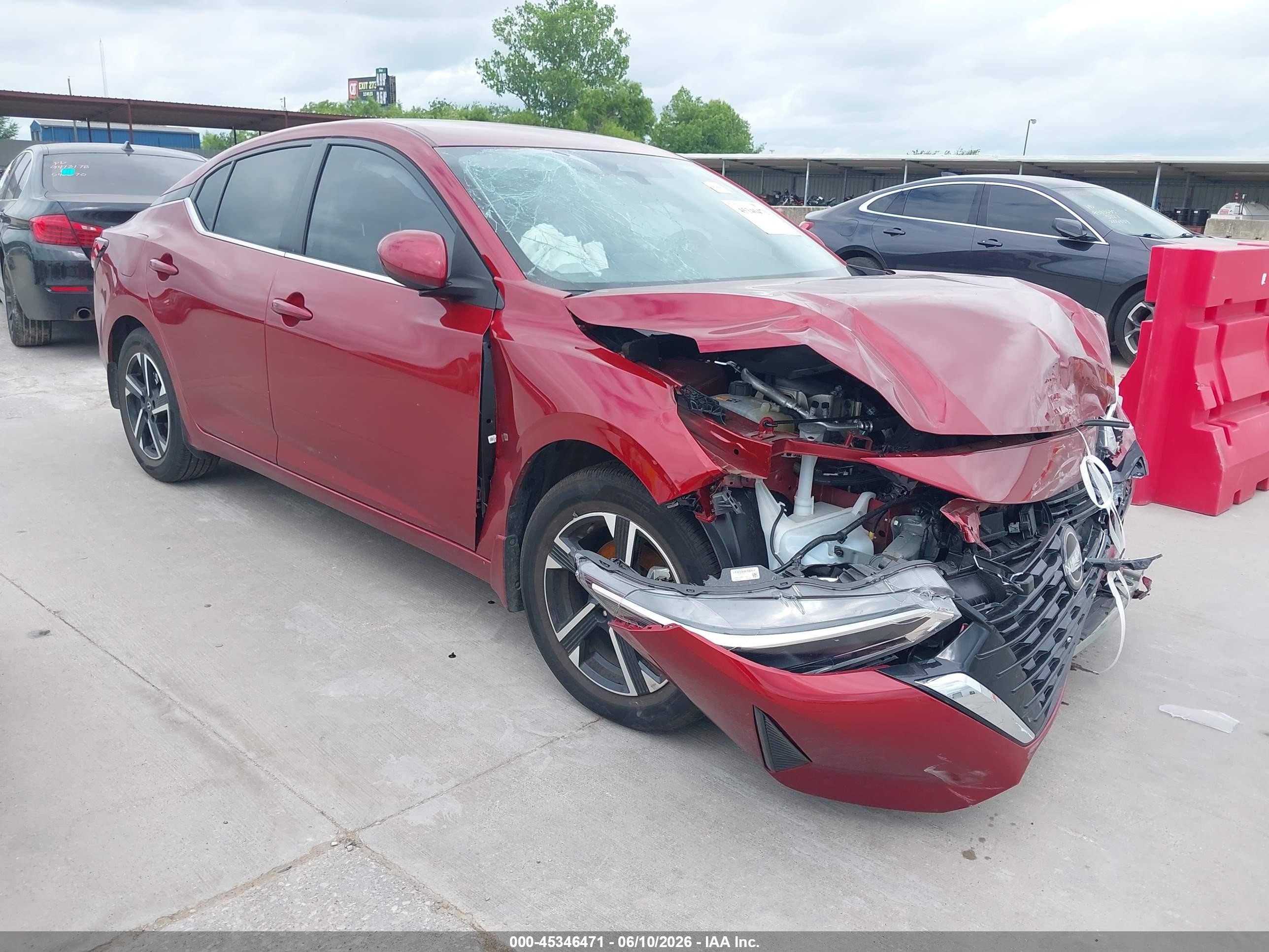 2025 Nissan Sentra Sv Red vin: 3N1AB8CV5SY366052