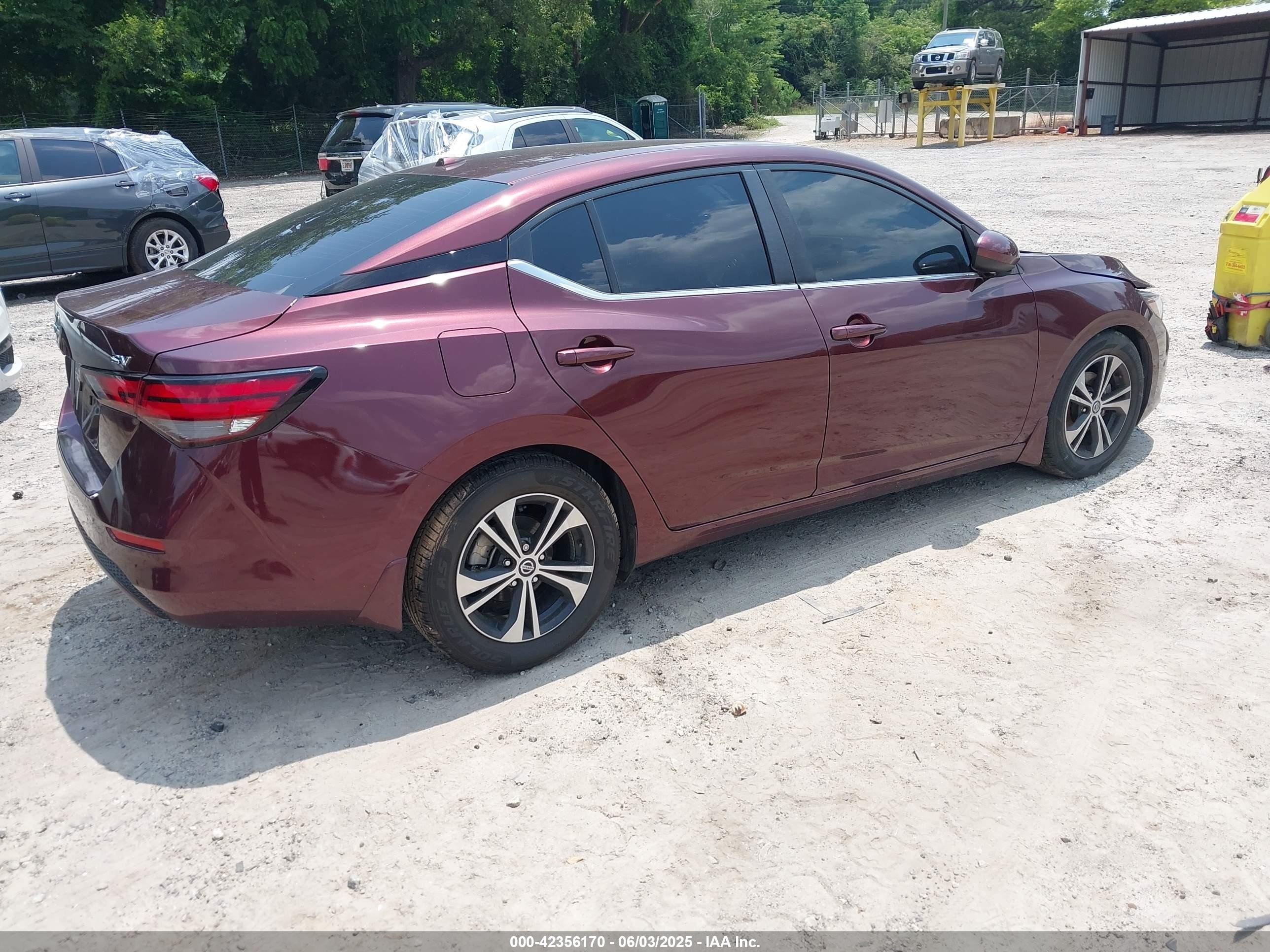 2021 Nissan Sentra Sv Xtronic Cvt Maroon vin: 3N1AB8CV6MY221394