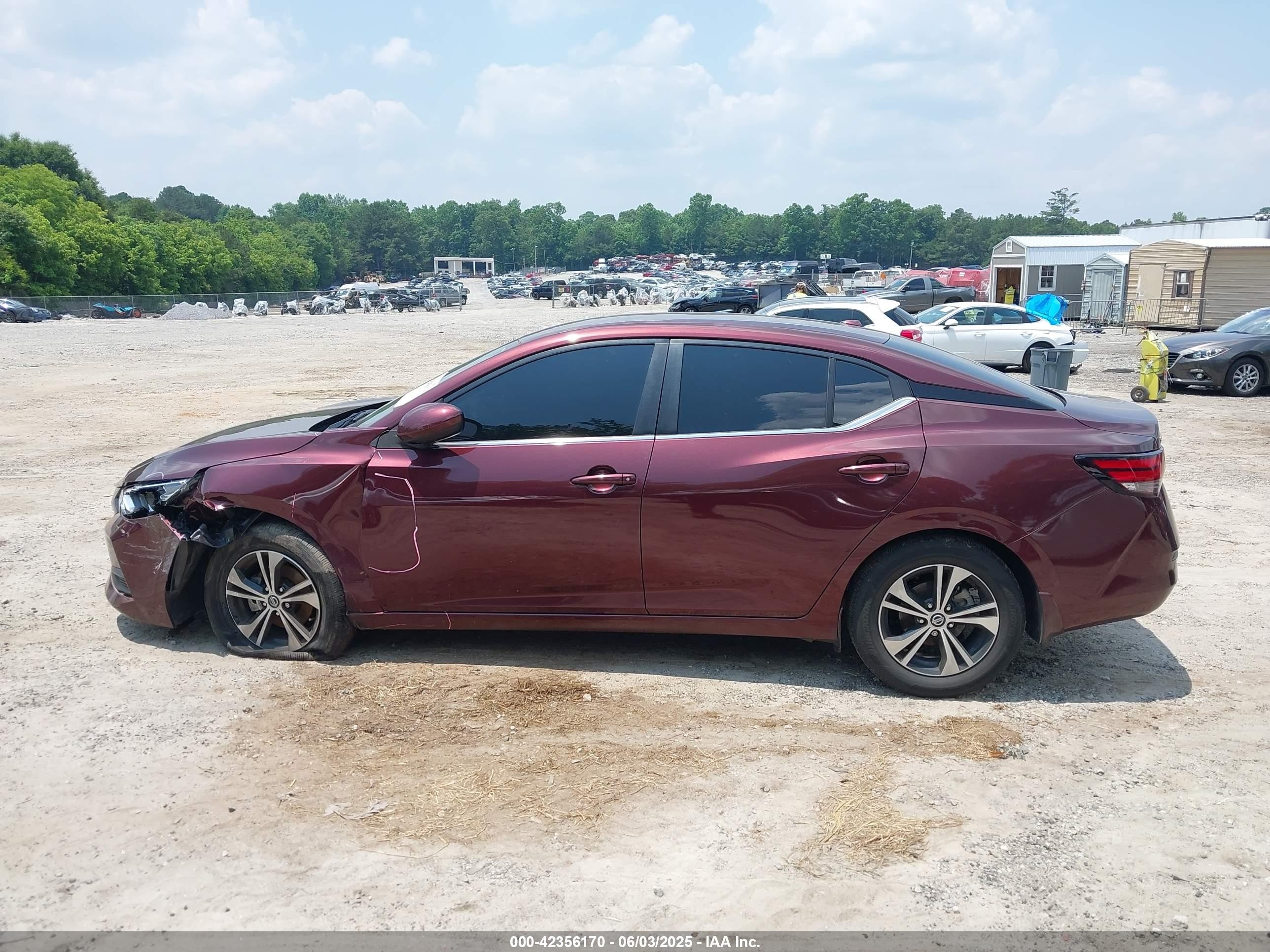 2021 Nissan Sentra Sv Xtronic Cvt Maroon vin: 3N1AB8CV6MY221394