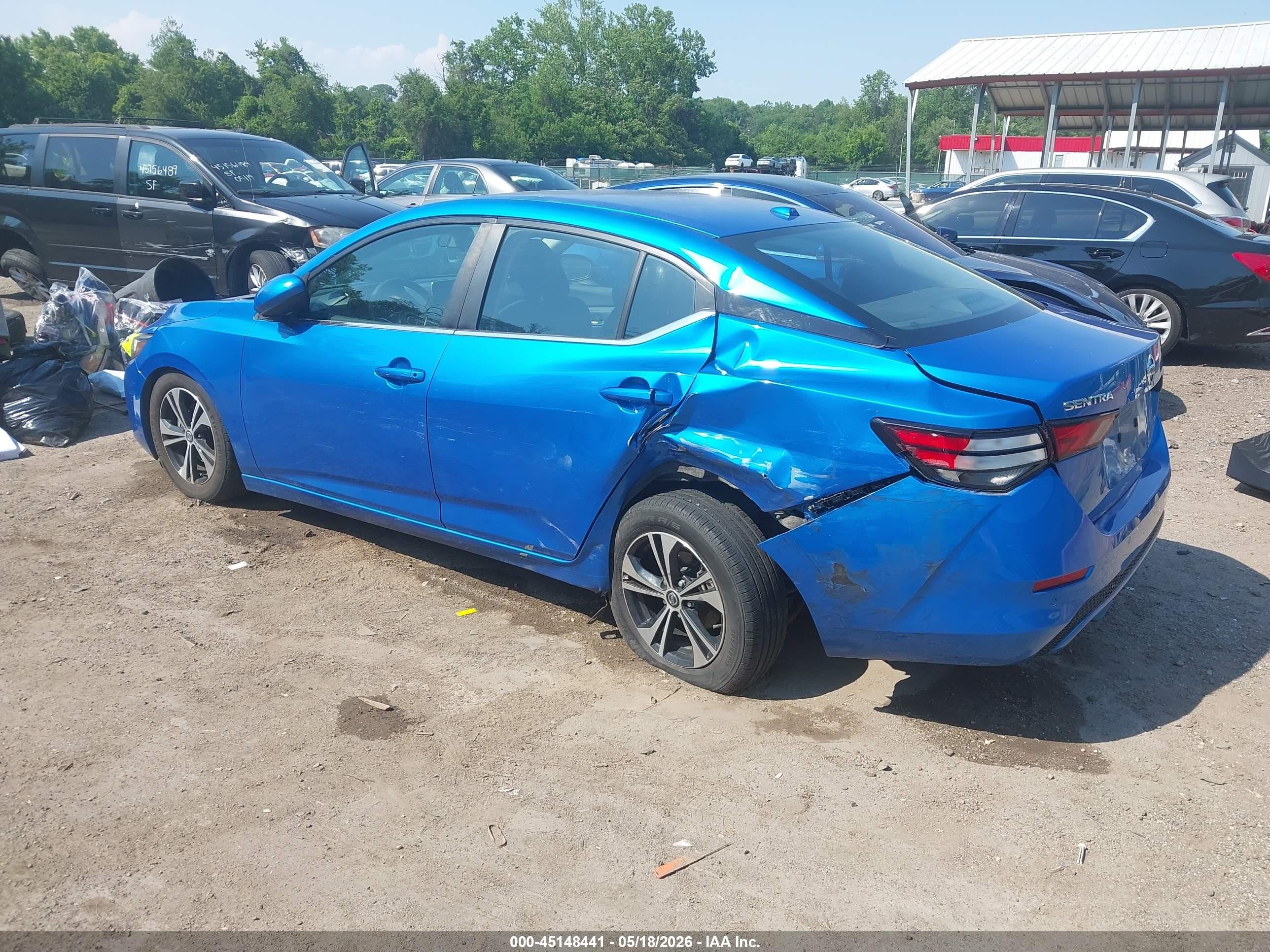 2021 Nissan Sentra Sv Xtronic Cvt Синий vin: 3N1AB8CV6MY255450