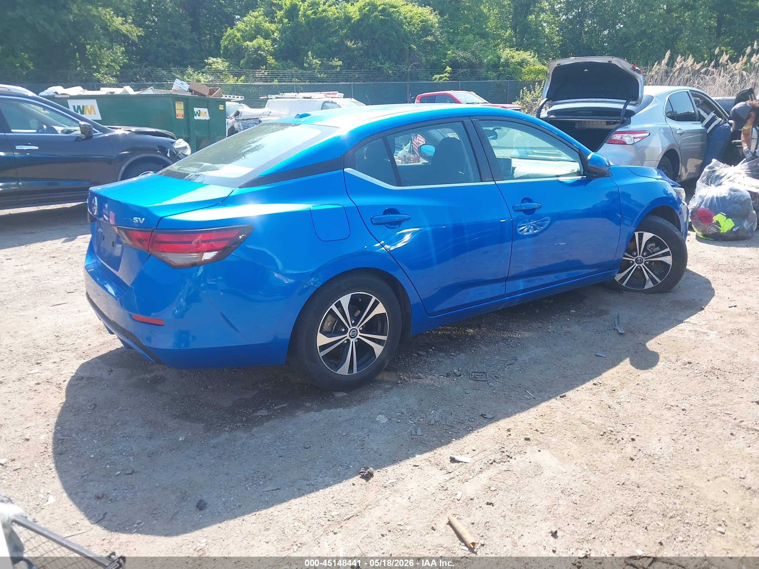 2021 Nissan Sentra Sv Xtronic Cvt Синий vin: 3N1AB8CV6MY255450