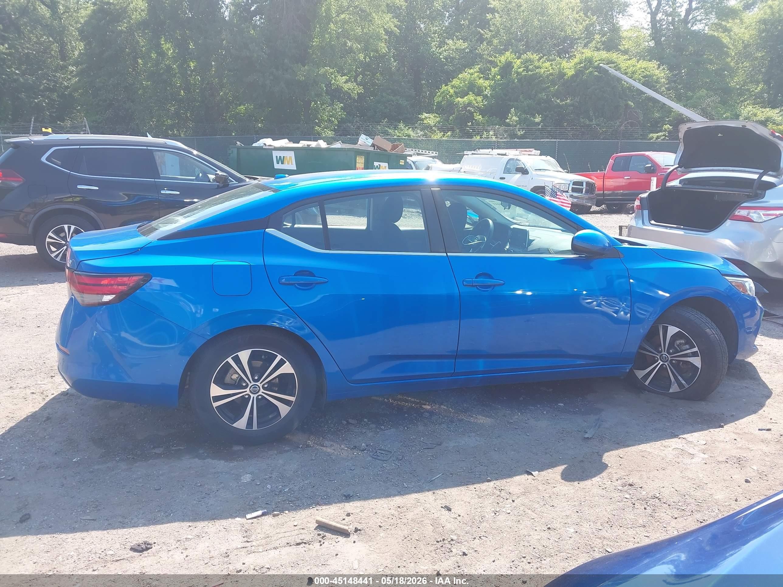 2021 Nissan Sentra Sv Xtronic Cvt Синий vin: 3N1AB8CV6MY255450