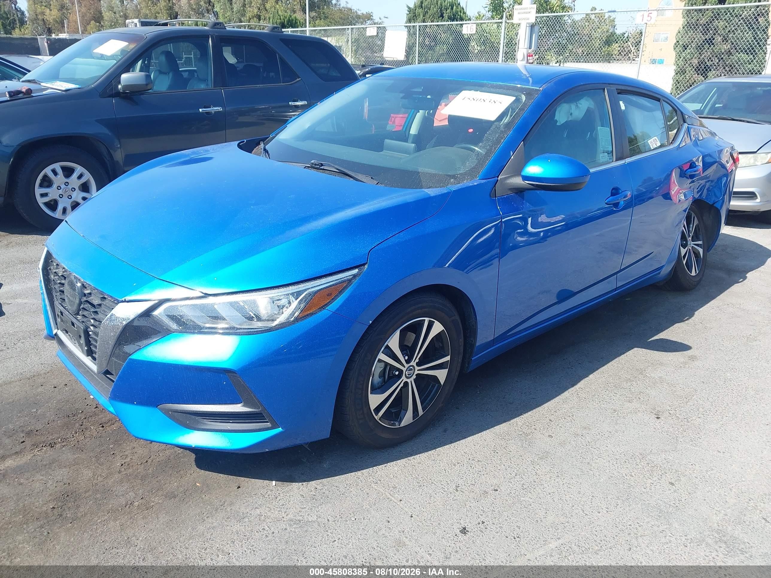 2021 Nissan Sentra Sv Xtronic Cvt Blue vin: 3N1AB8CV6MY303111