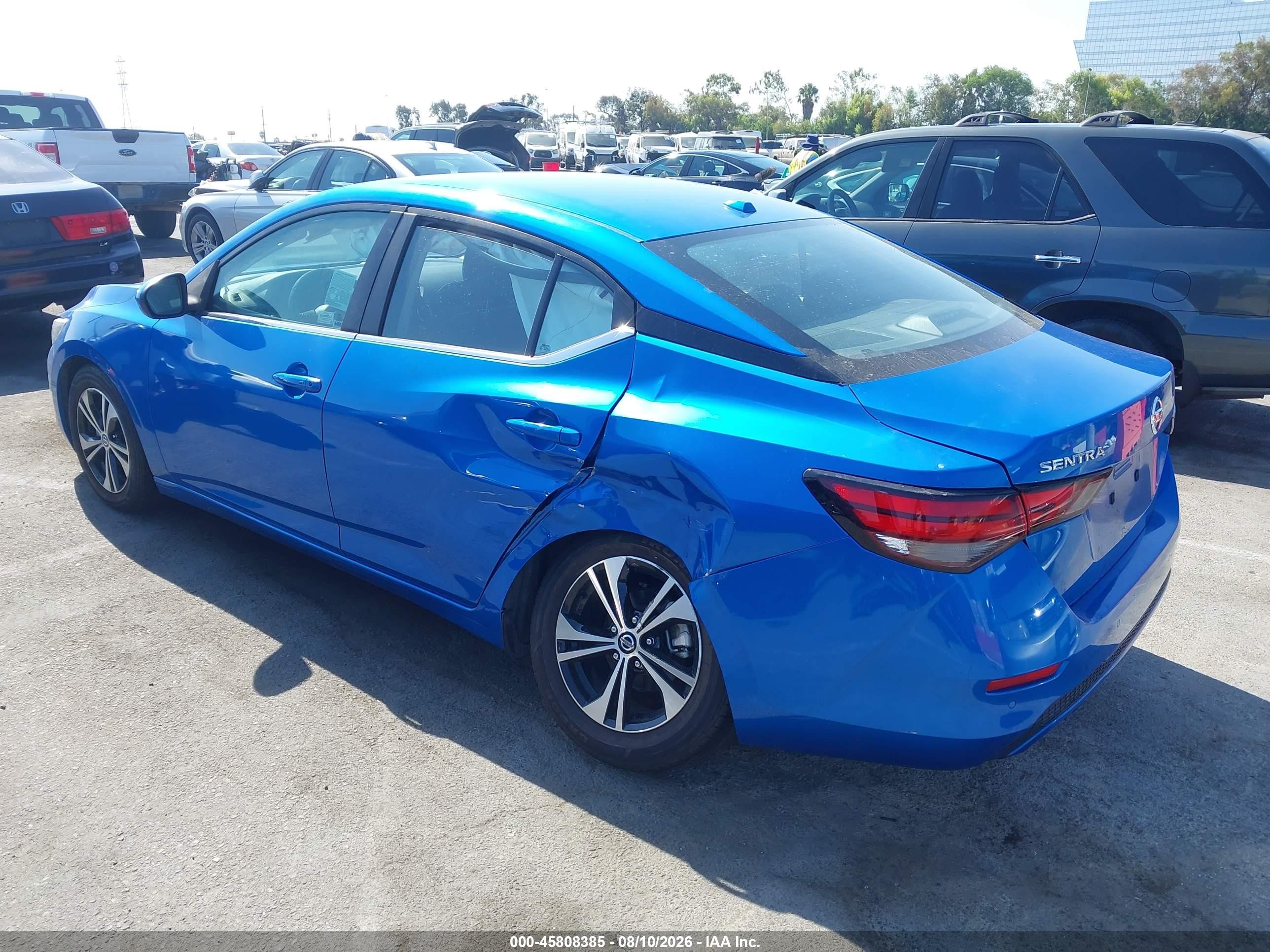 2021 Nissan Sentra Sv Xtronic Cvt Blue vin: 3N1AB8CV6MY303111