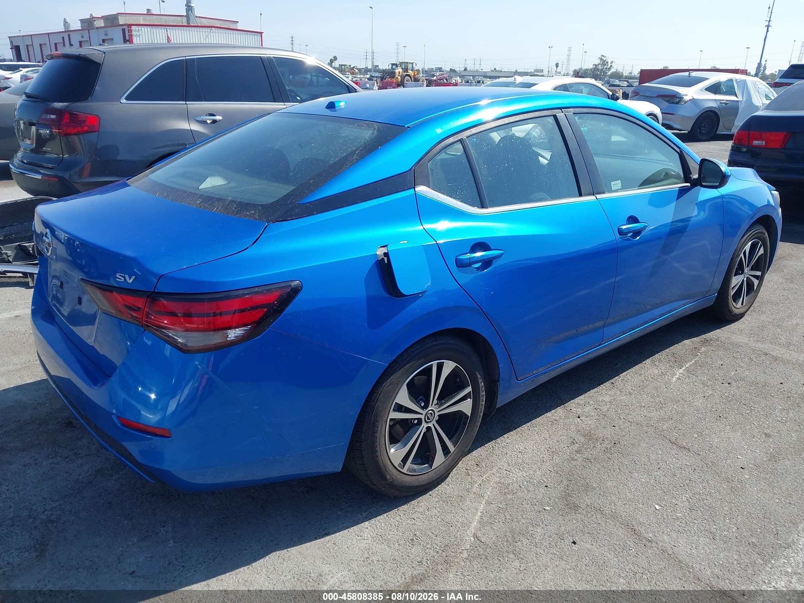 2021 Nissan Sentra Sv Xtronic Cvt Blue vin: 3N1AB8CV6MY303111