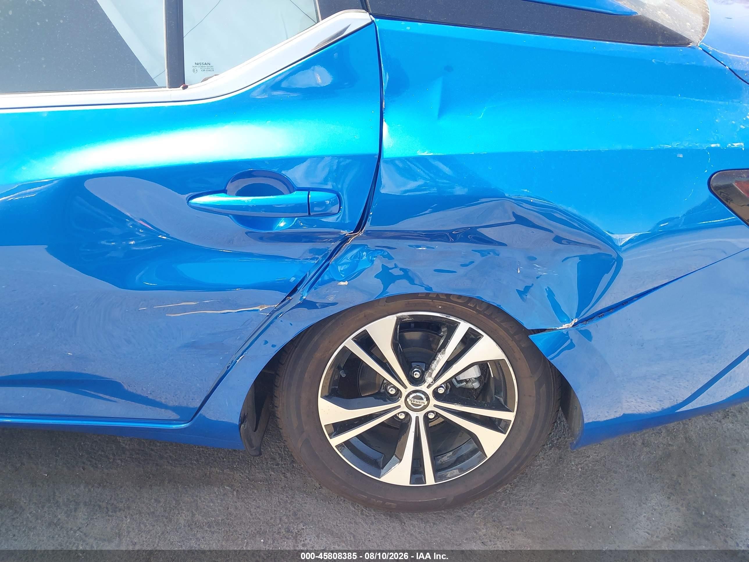 2021 Nissan Sentra Sv Xtronic Cvt Blue vin: 3N1AB8CV6MY303111