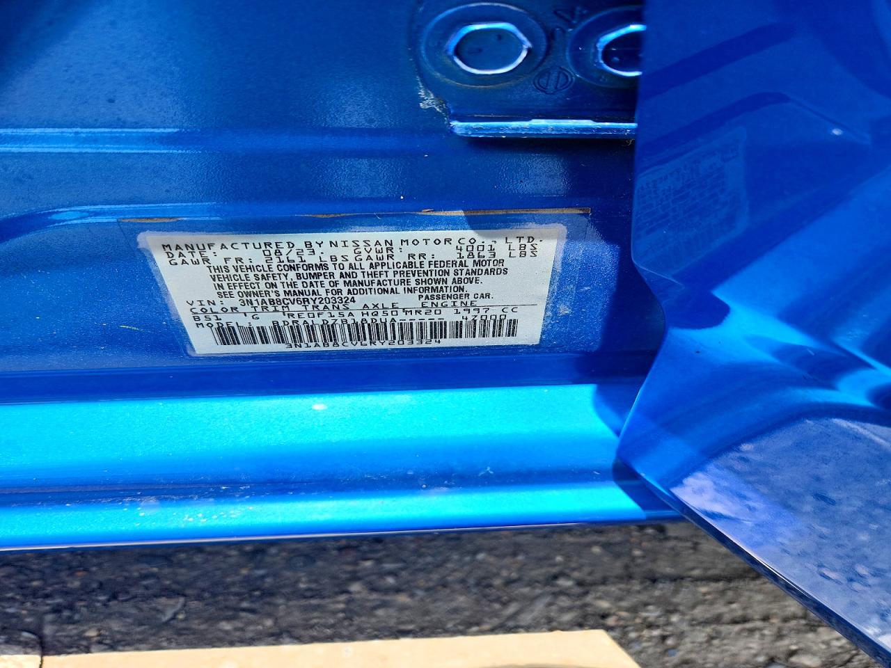 2024 Nissan Sentra Sv Синий vin: 3N1AB8CV6RY203324