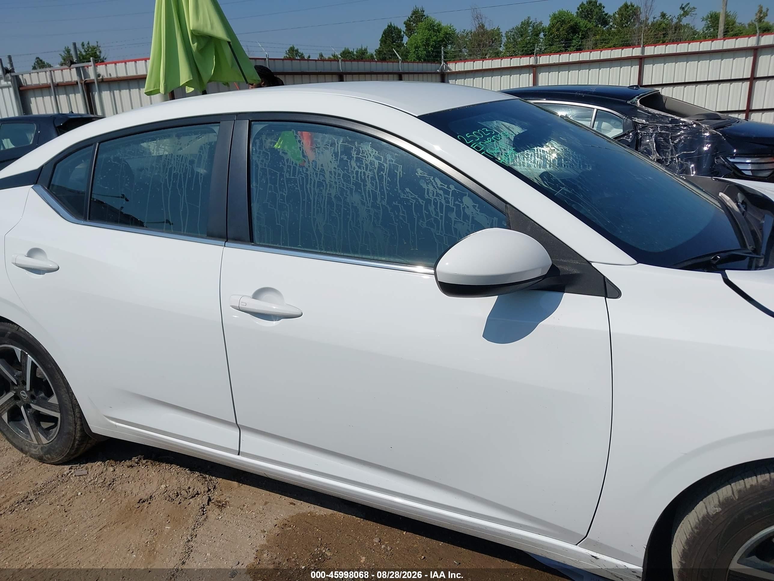 2025 Nissan Sentra Sv Белый vin: 3N1AB8CV6SY279471