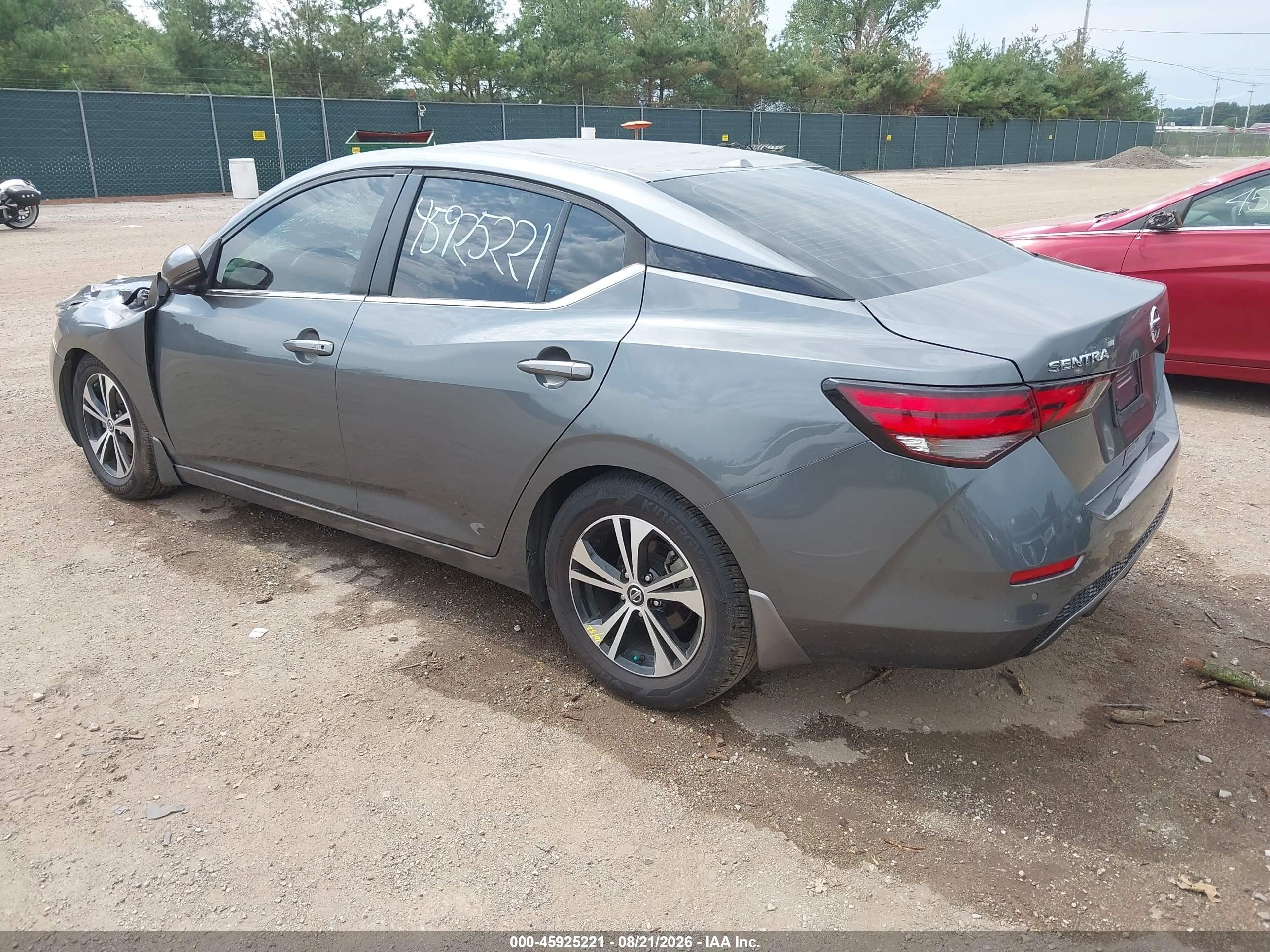 2020 Nissan Sentra Sv Xtronic Cvt Gray vin: 3N1AB8CV7LY238364