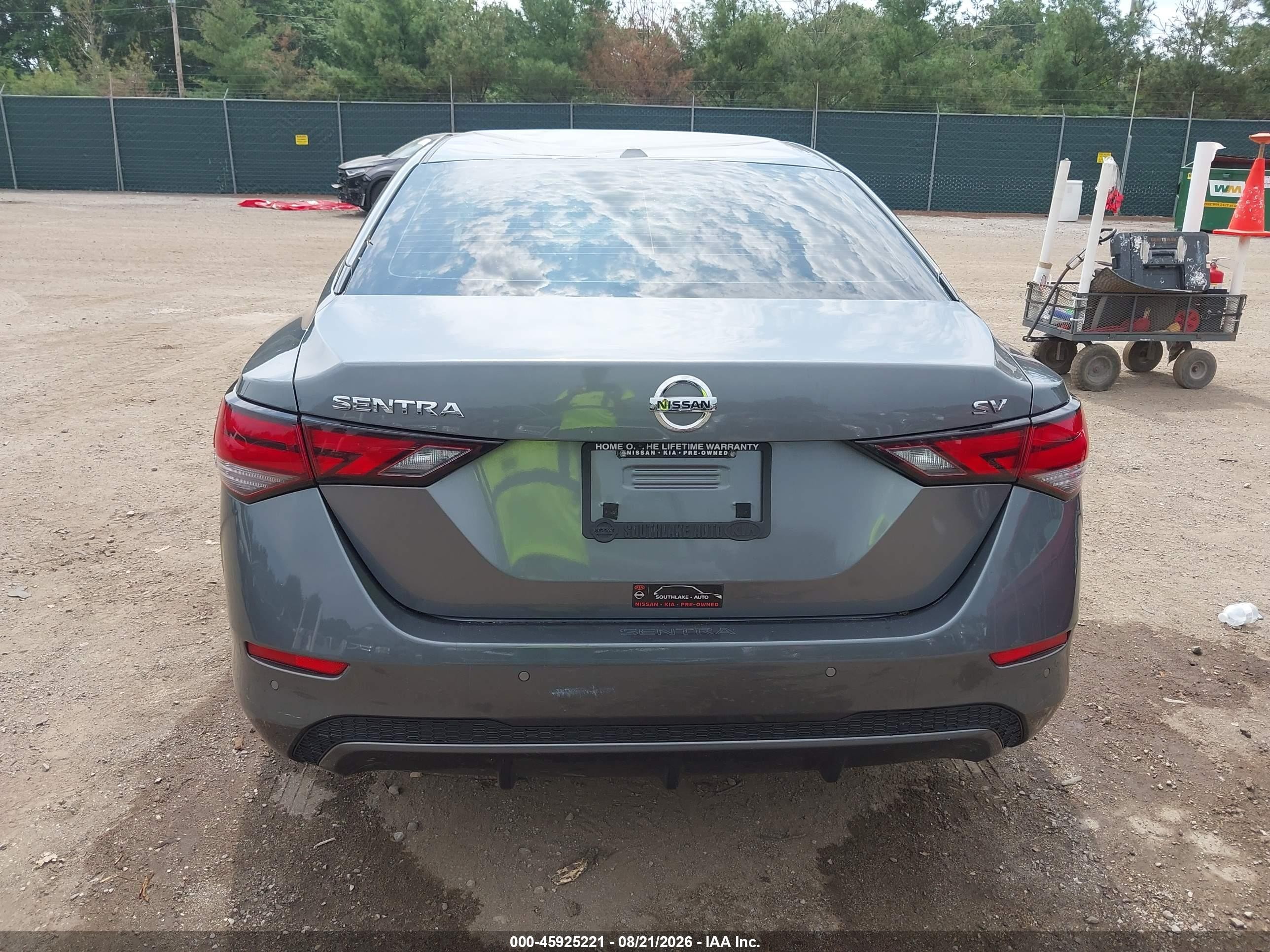 2020 Nissan Sentra Sv Xtronic Cvt Gray vin: 3N1AB8CV7LY238364