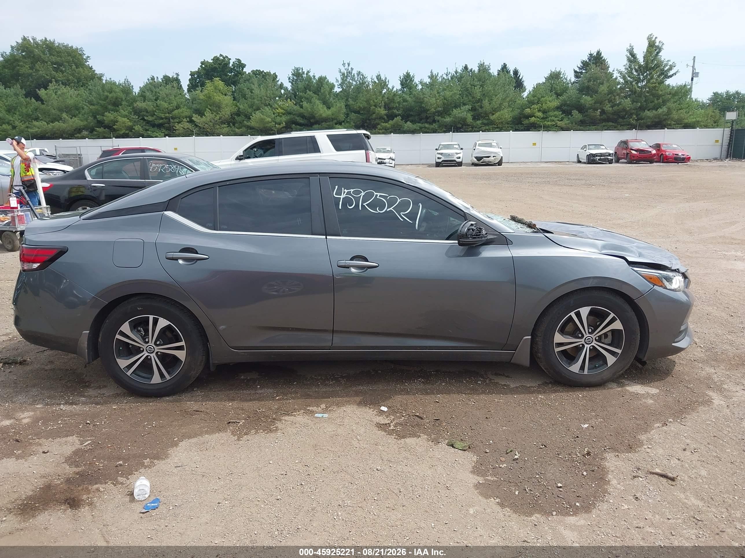 2020 Nissan Sentra Sv Xtronic Cvt Gray vin: 3N1AB8CV7LY238364