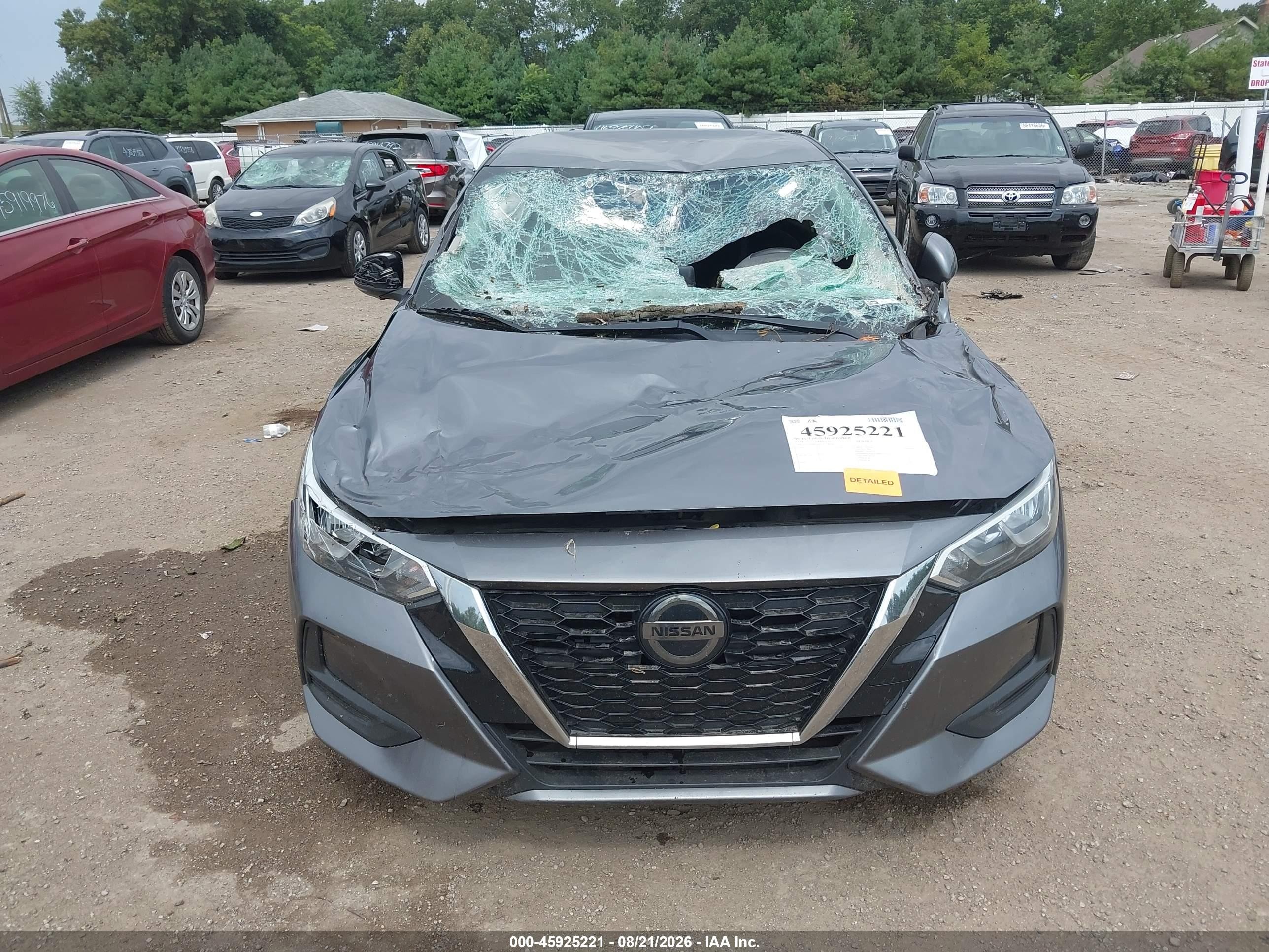 2020 Nissan Sentra Sv Xtronic Cvt Gray vin: 3N1AB8CV7LY238364
