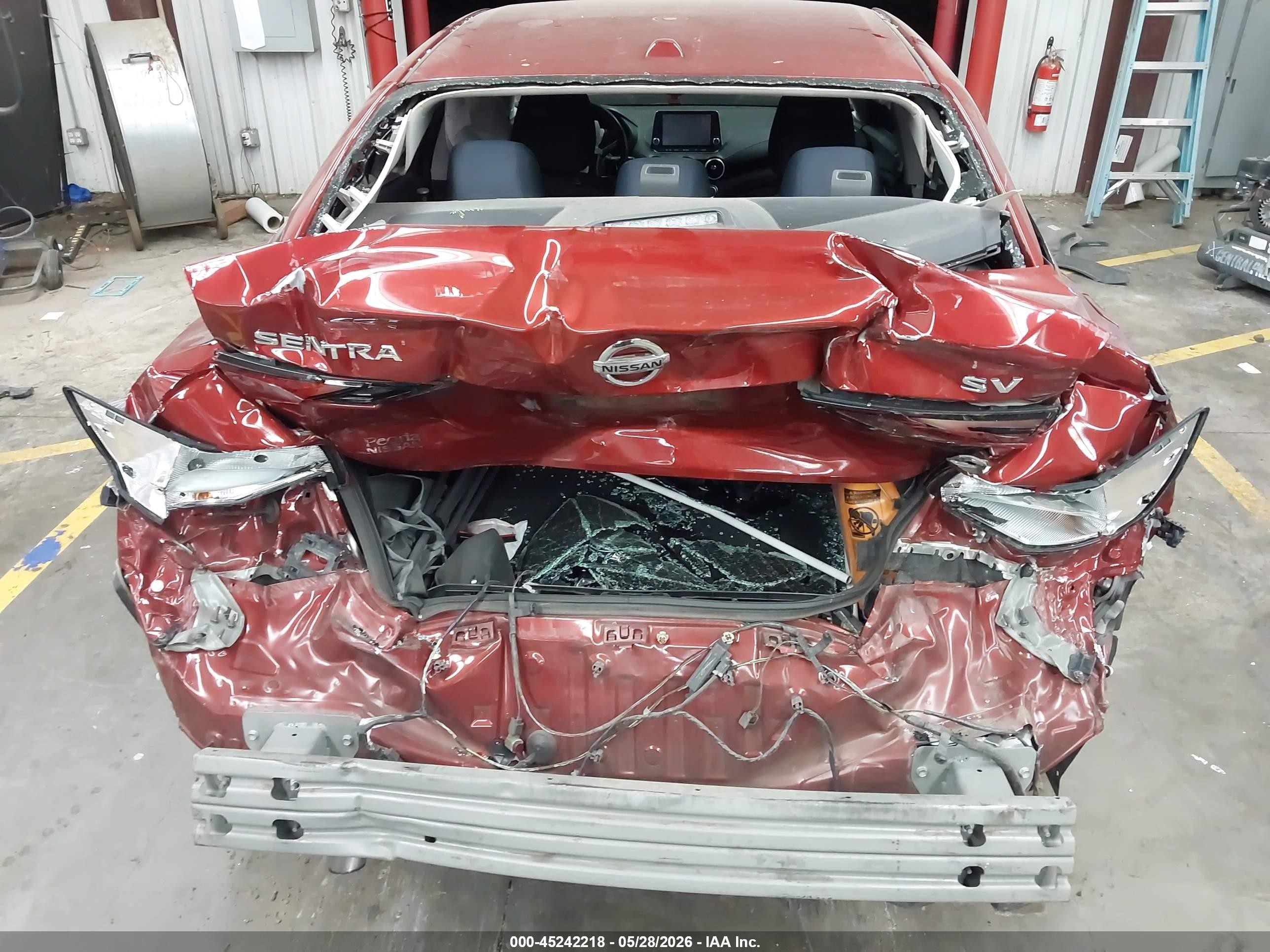 2020 Nissan Sentra Sv Xtronic Cvt Red vin: 3N1AB8CV7LY285894