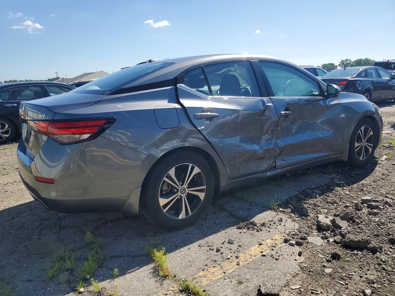2020 Nissan Sentra Sv Серый vin: 3N1AB8CV7LY308350