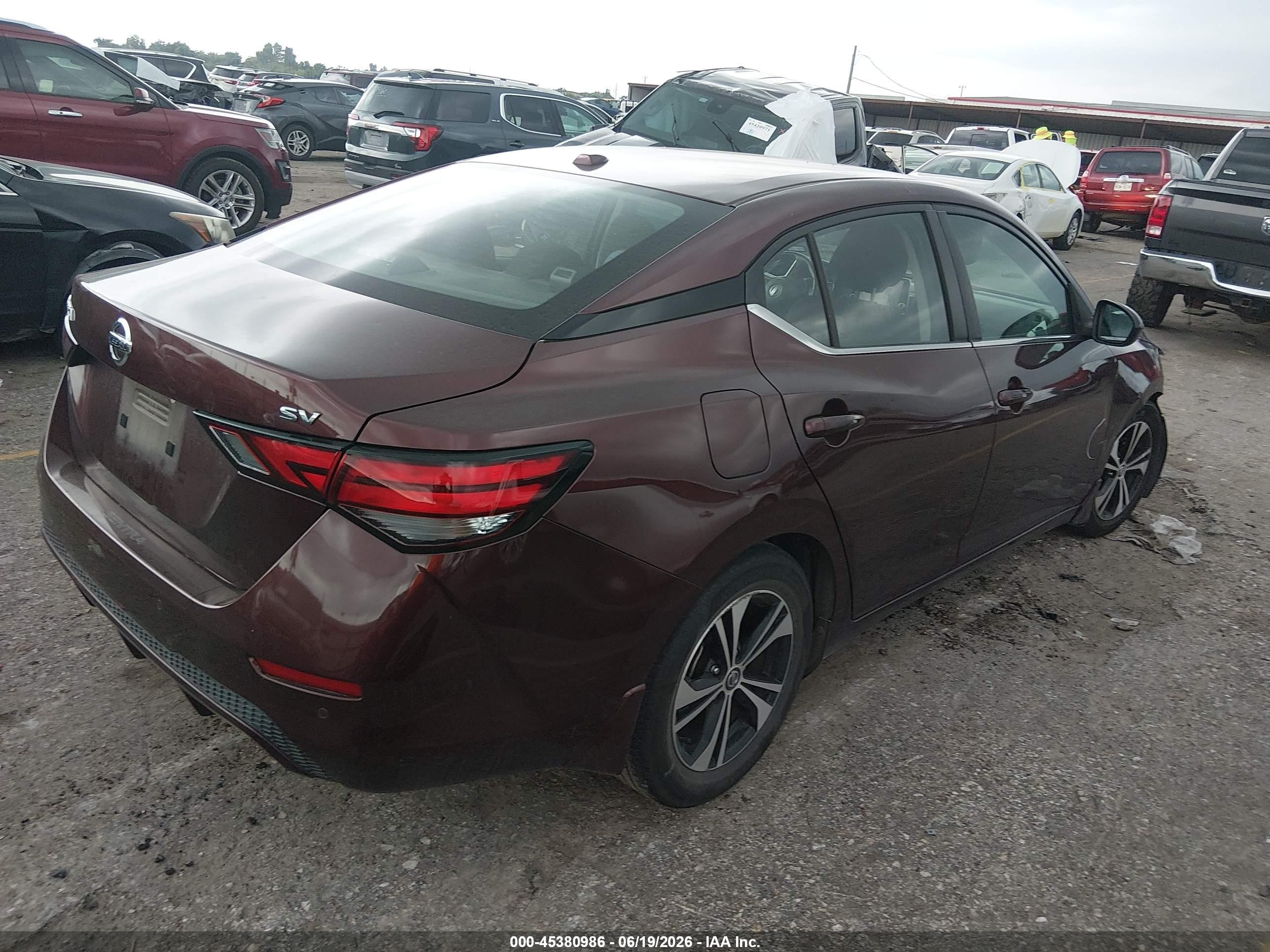 2021 Nissan Sentra Sv Xtronic Cvt Brown vin: 3N1AB8CV7MY309211