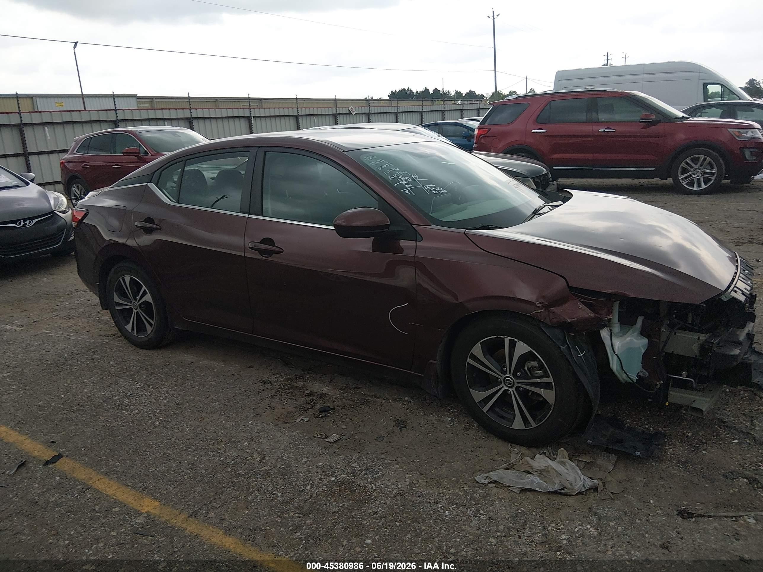 2021 Nissan Sentra Sv Xtronic Cvt Brown vin: 3N1AB8CV7MY309211