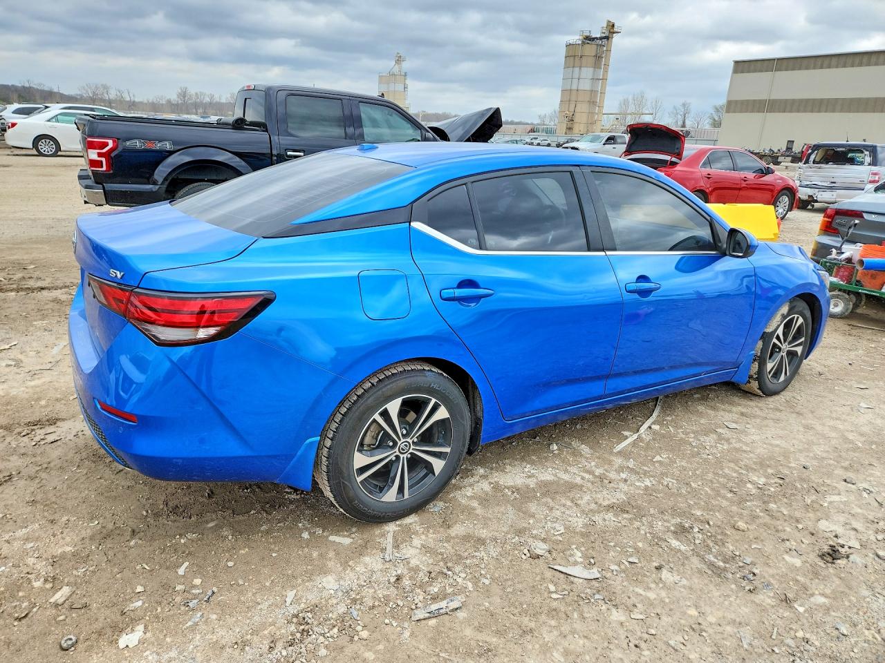 2022 Nissan Sentra Sv Blue vin: 3N1AB8CV7NY307587