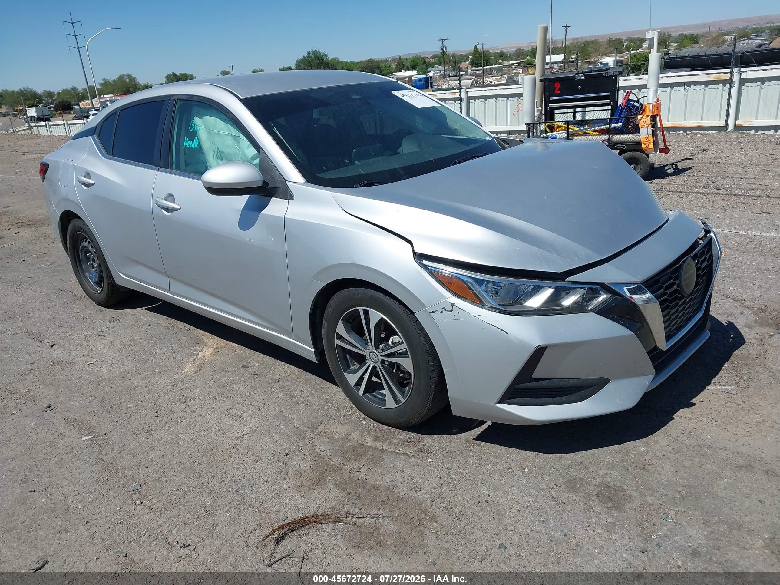 2023 Nissan Sentra Sv Xtronic Cvt White vin: 3N1AB8CV7PY230724