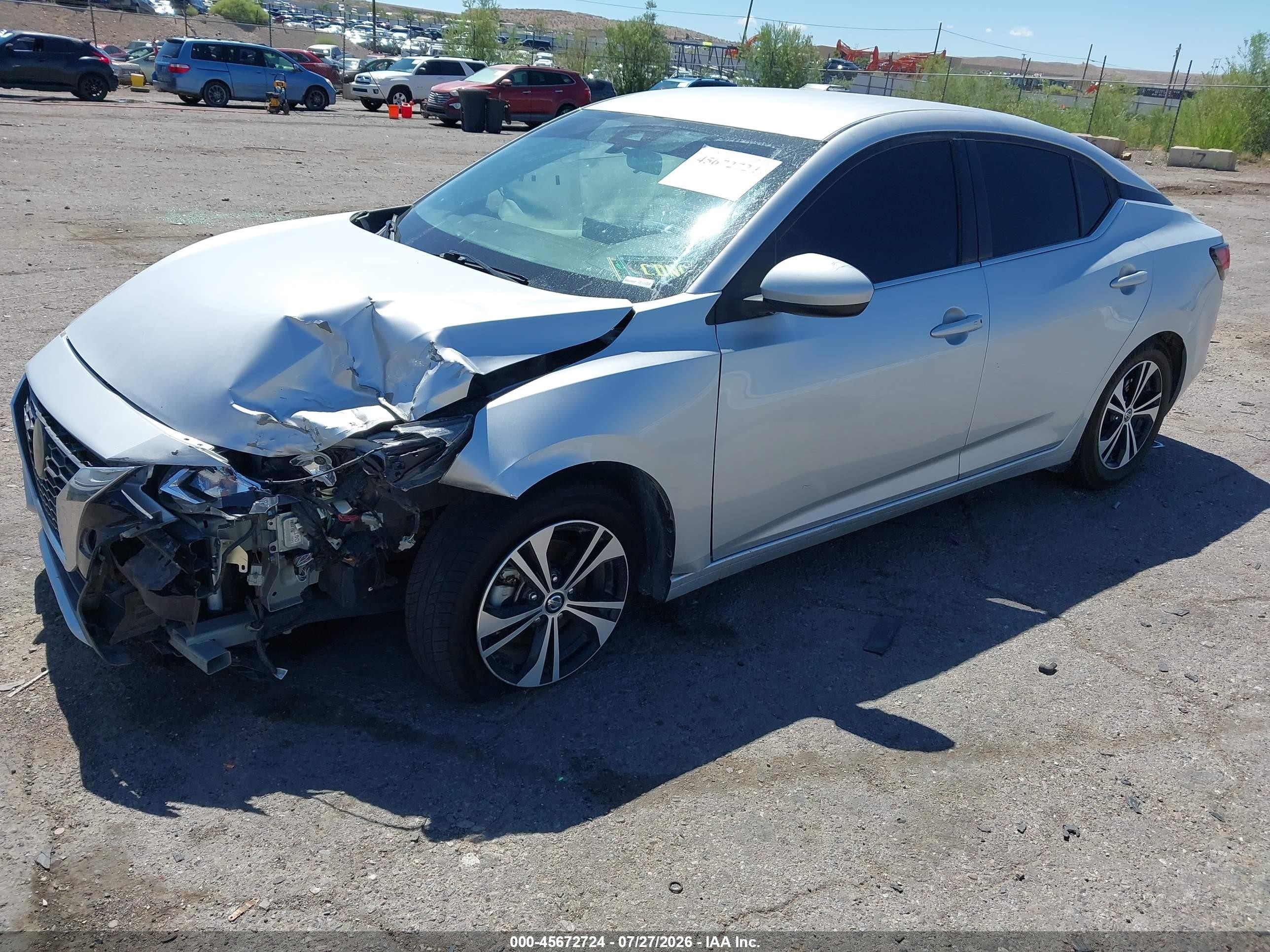 2023 Nissan Sentra Sv Xtronic Cvt Белый vin: 3N1AB8CV7PY230724