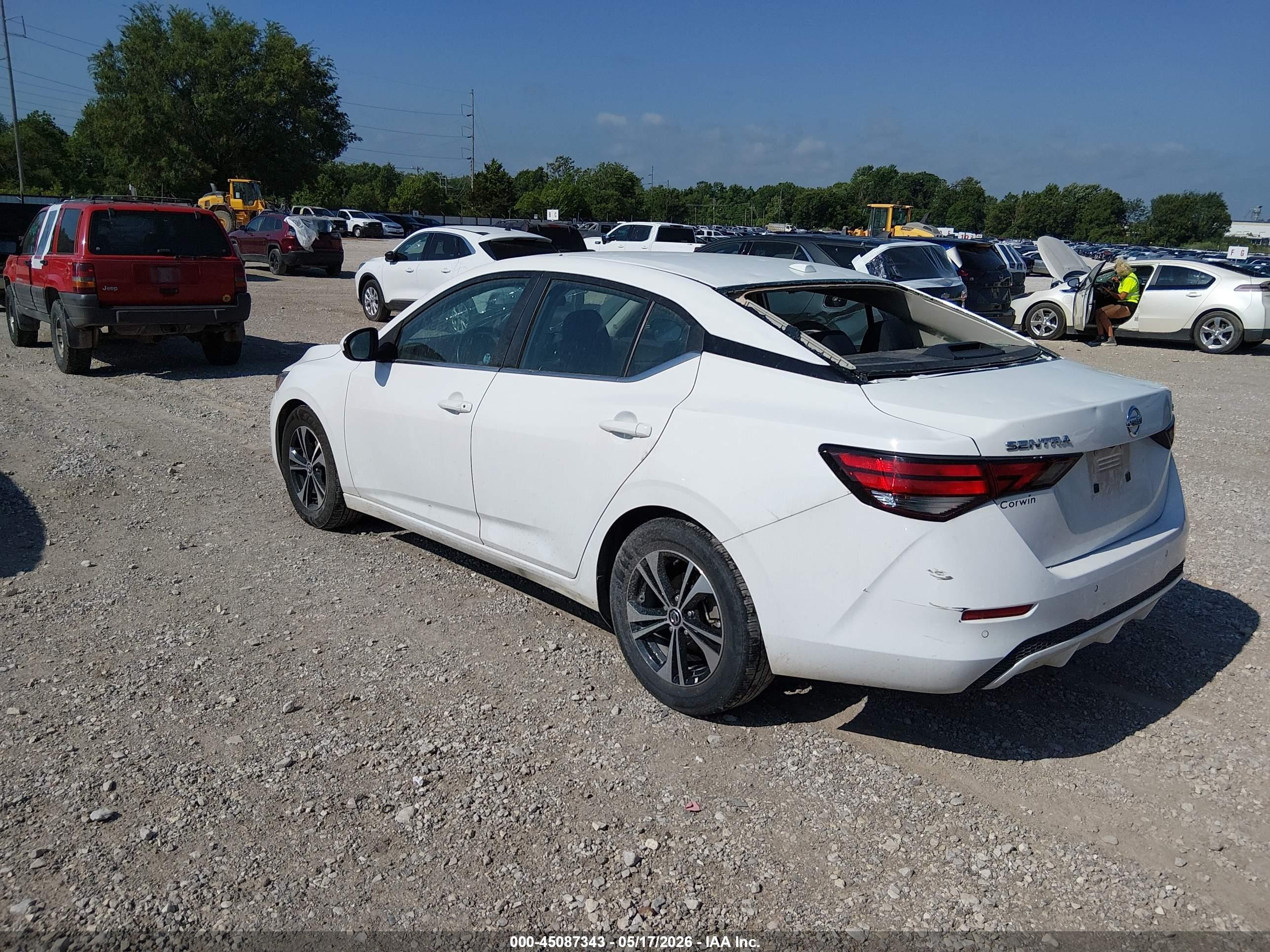 2023 Nissan Sentra Sv Xtronic Cvt Белый vin: 3N1AB8CV7PY240802