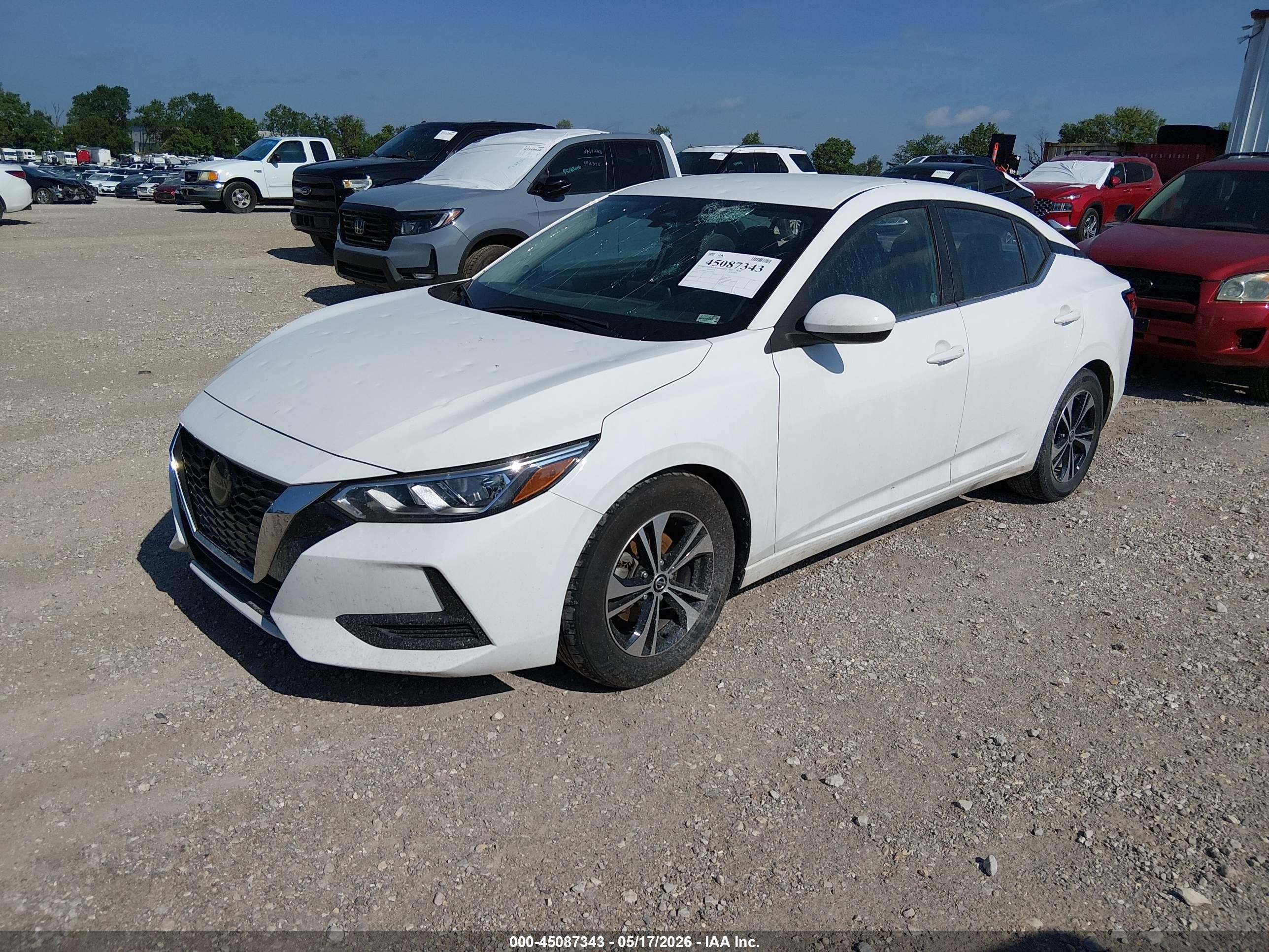 2023 Nissan Sentra Sv Xtronic Cvt Белый vin: 3N1AB8CV7PY240802
