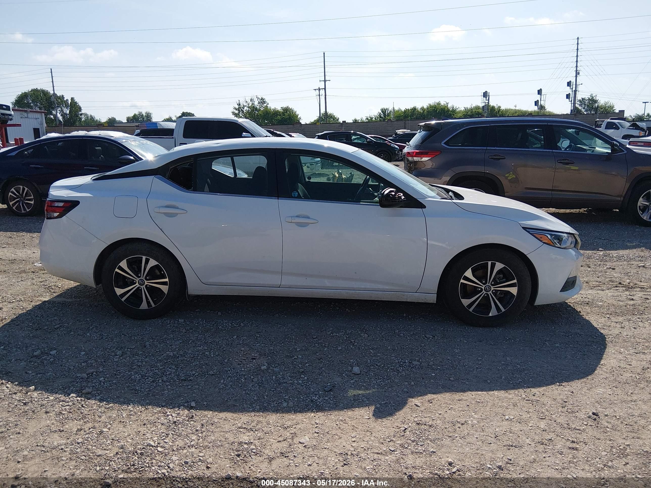 2023 Nissan Sentra Sv Xtronic Cvt Белый vin: 3N1AB8CV7PY240802