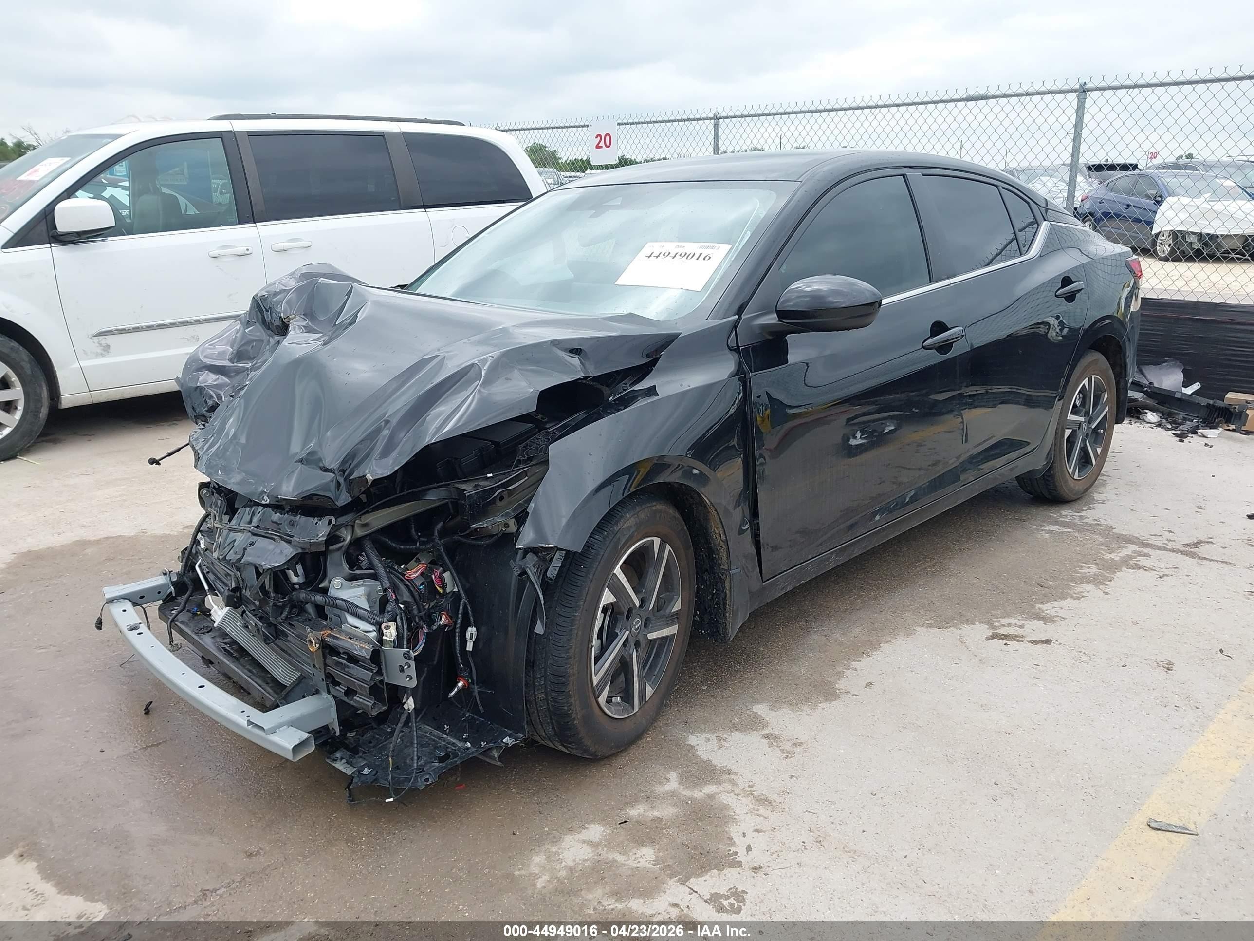 2025 Nissan Sentra Sv Черный vin: 3N1AB8CV7SY264252