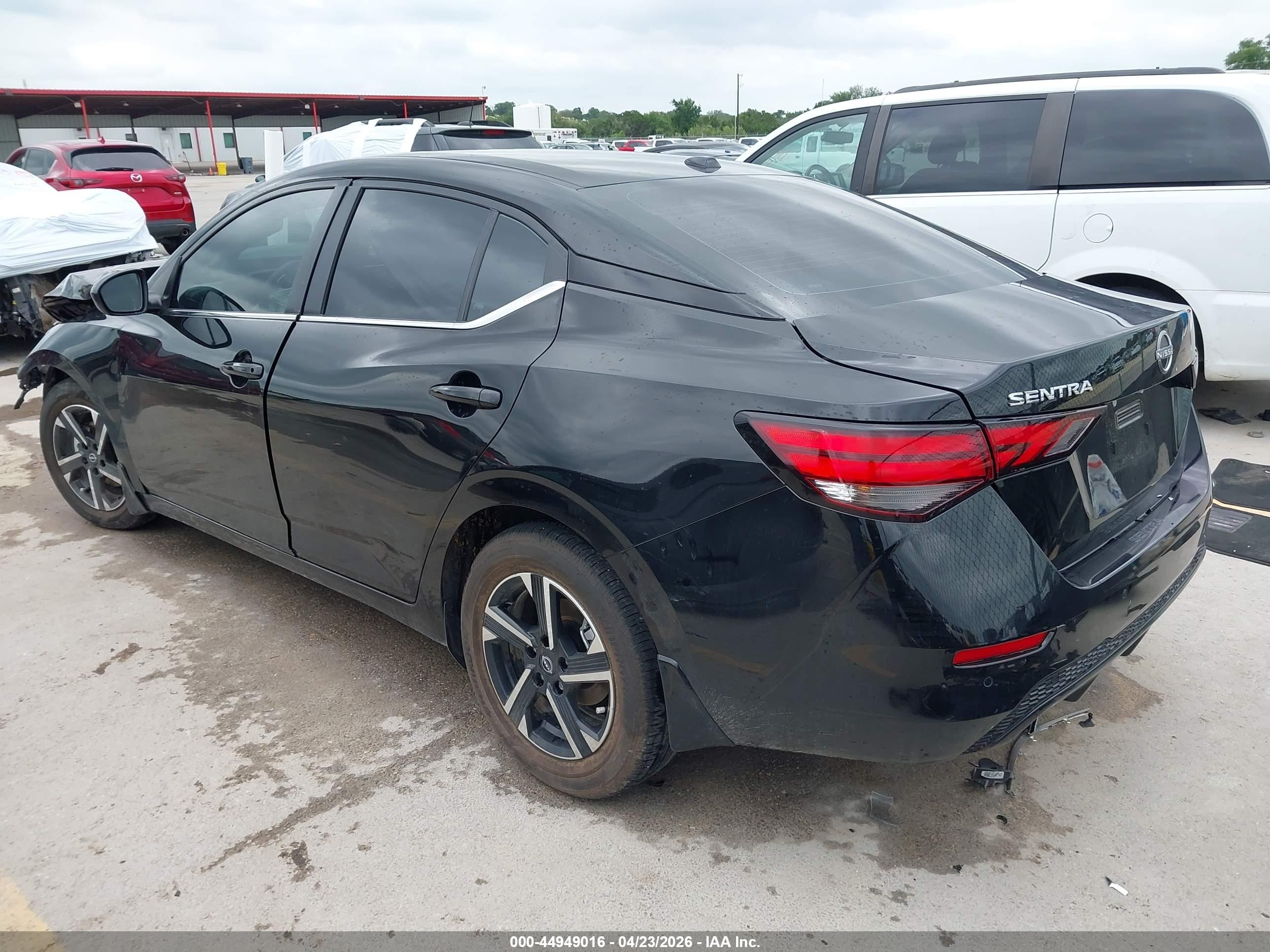 2025 Nissan Sentra Sv Черный vin: 3N1AB8CV7SY264252