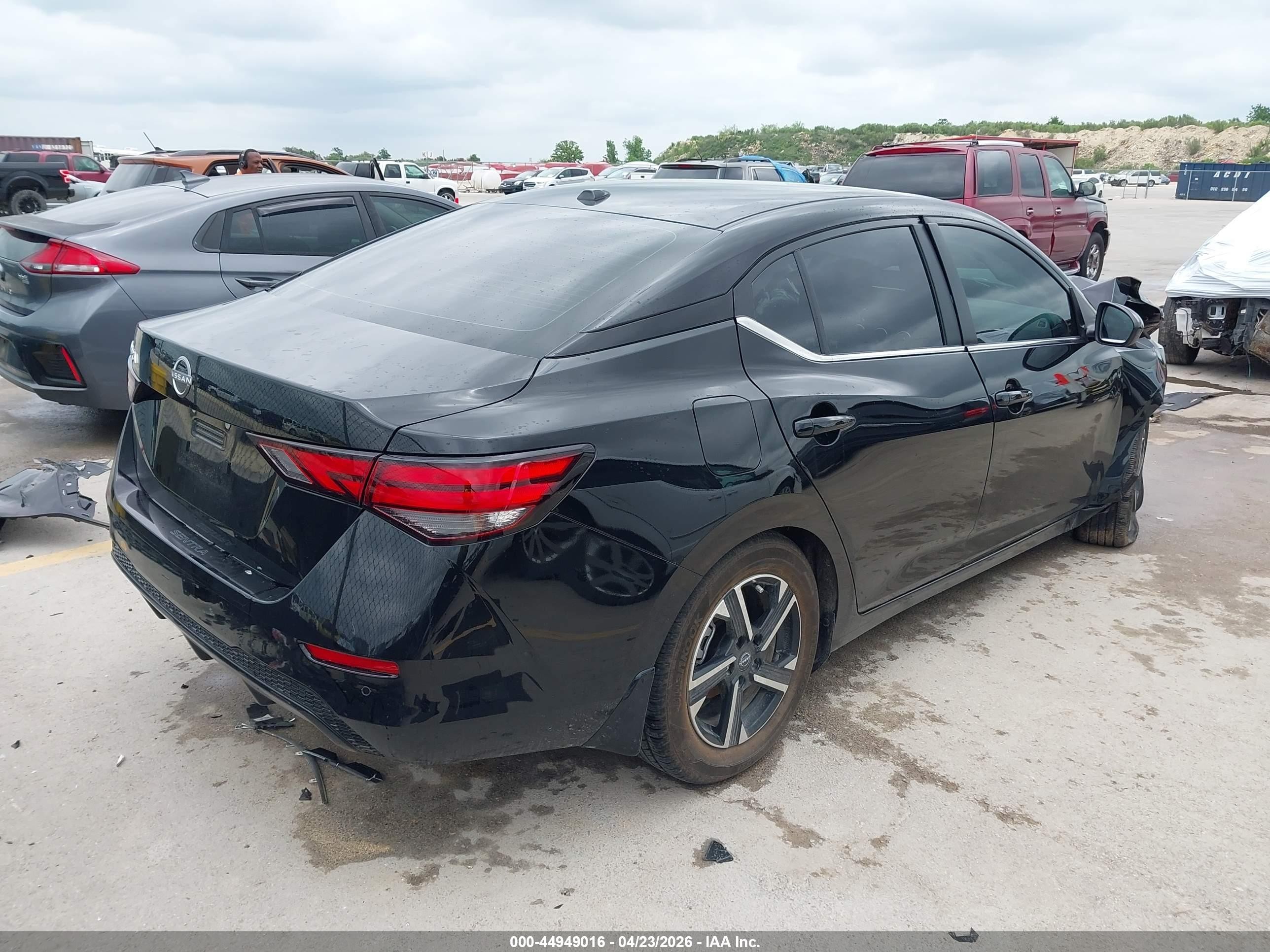2025 Nissan Sentra Sv Черный vin: 3N1AB8CV7SY264252