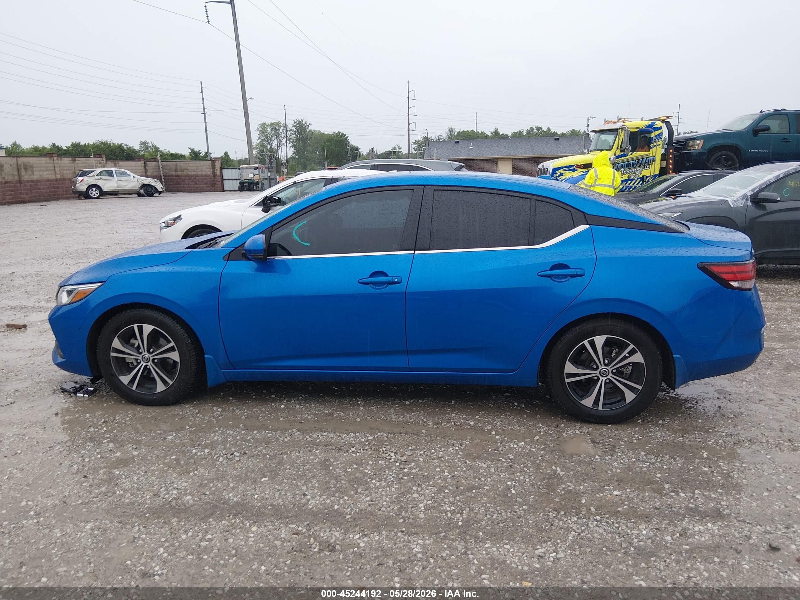 2020 Nissan Sentra Sv Xtronic Cvt Blue vin: 3N1AB8CV8LY303500