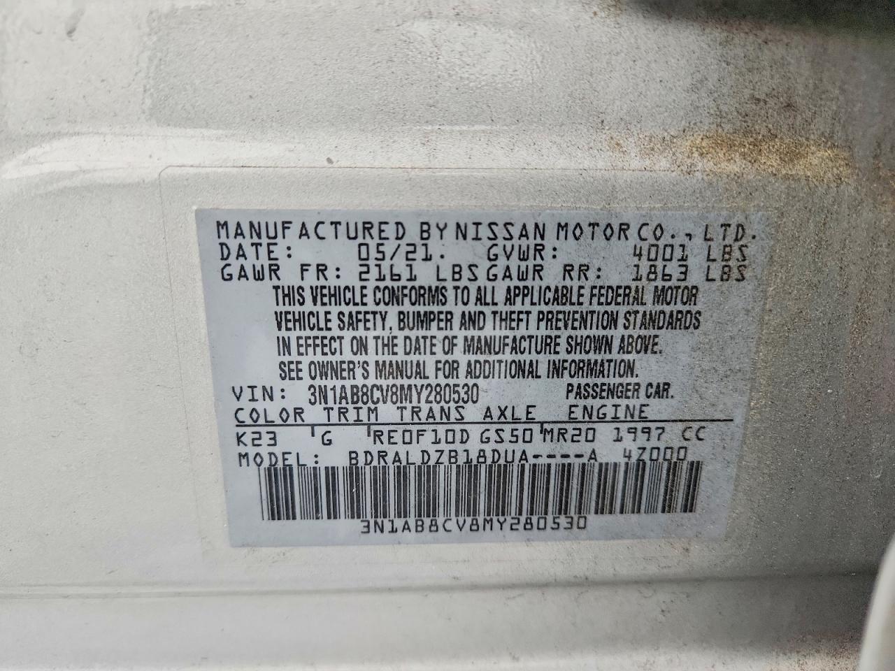 2021 Nissan Sentra Sv Silver vin: 3N1AB8CV8MY280530