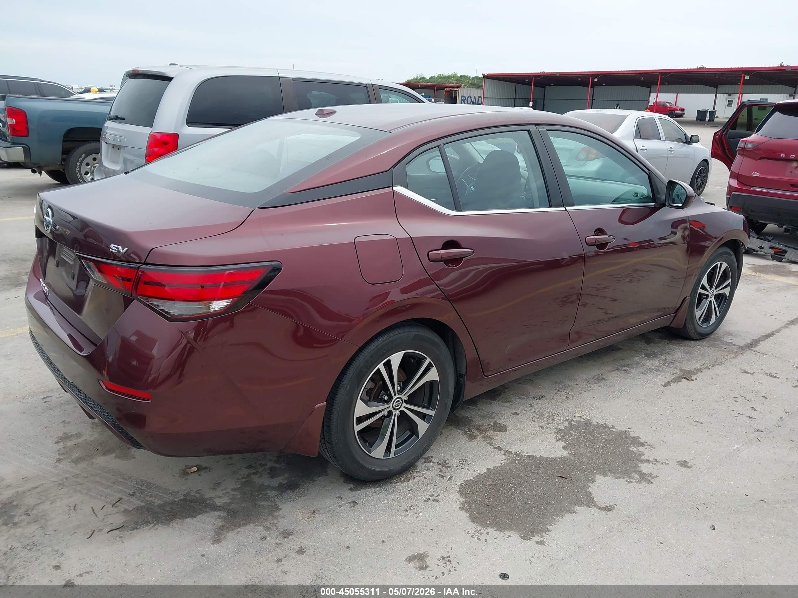 2021 Nissan Sentra Sv Xtronic Cvt Красный vin: 3N1AB8CV8MY289504