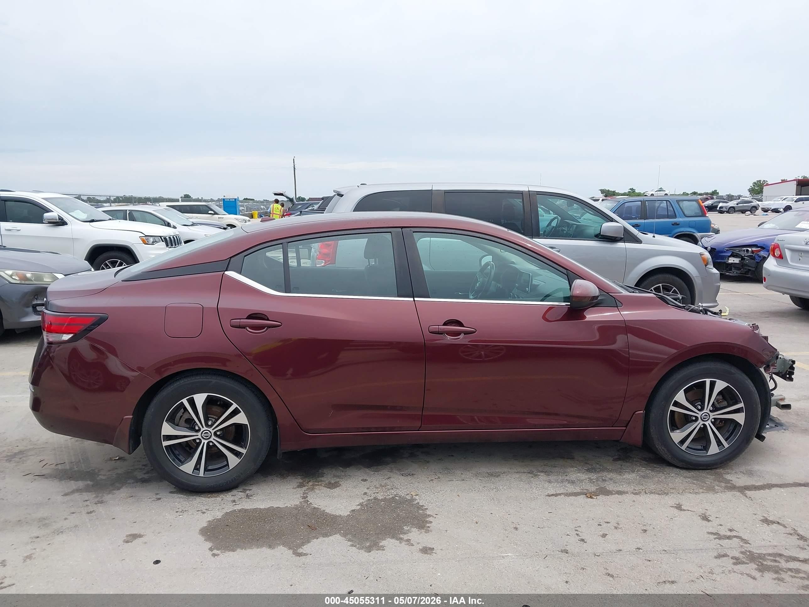 2021 Nissan Sentra Sv Xtronic Cvt Красный vin: 3N1AB8CV8MY289504