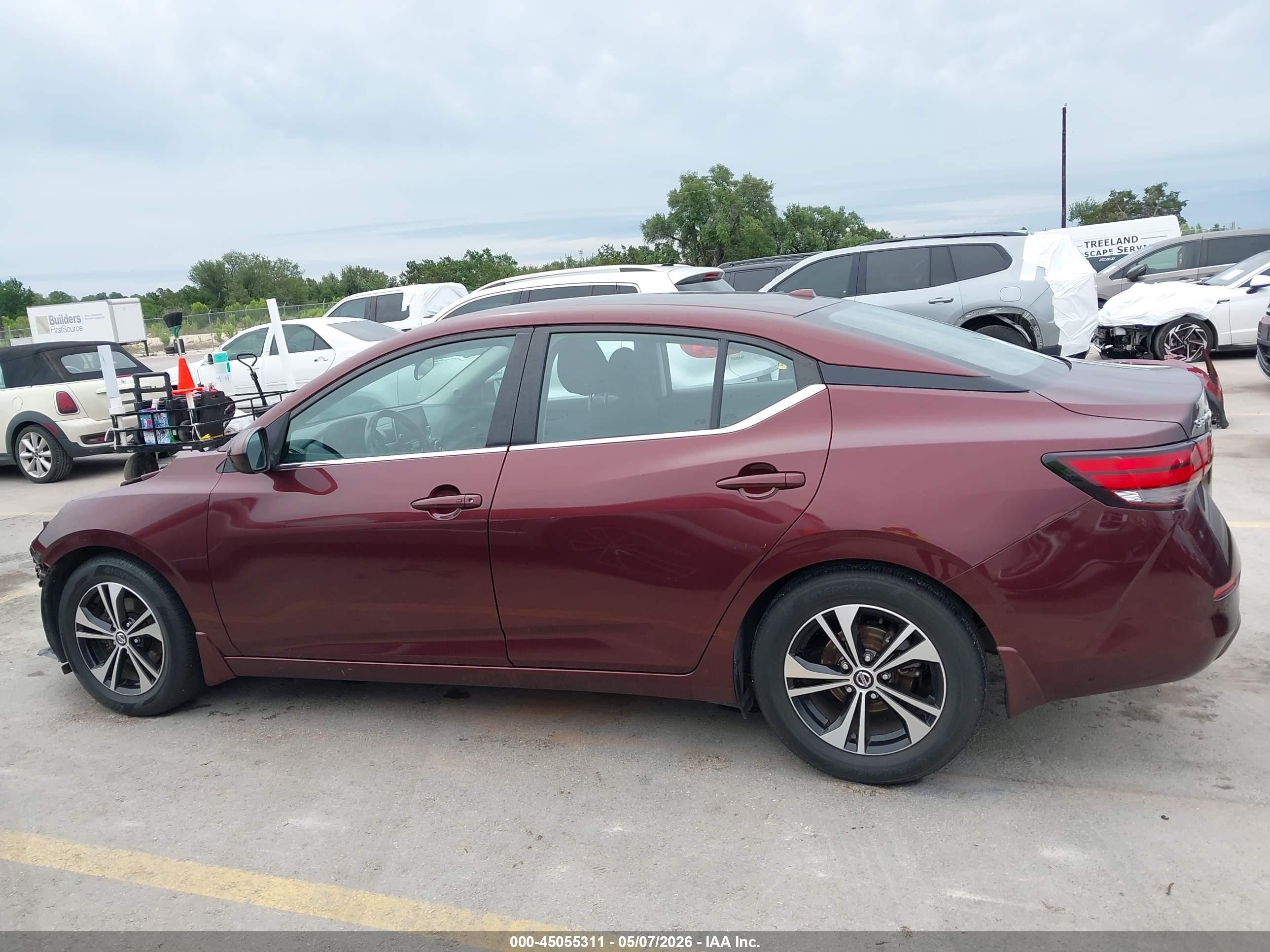 2021 Nissan Sentra Sv Xtronic Cvt Красный vin: 3N1AB8CV8MY289504