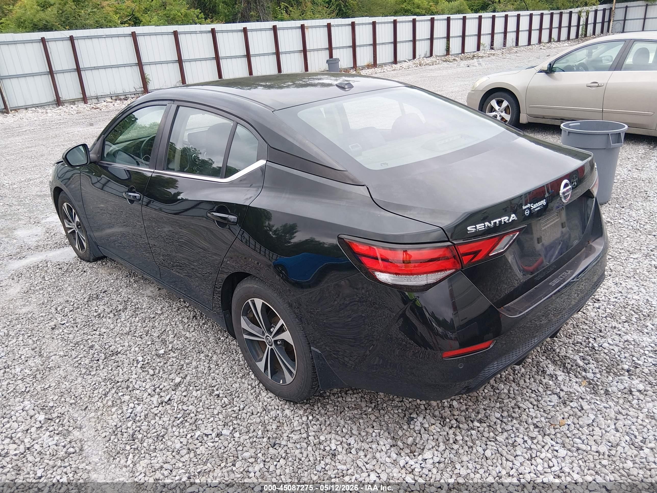2022 Nissan Sentra Sv Xtronic Cvt Black vin: 3N1AB8CV8NY305332