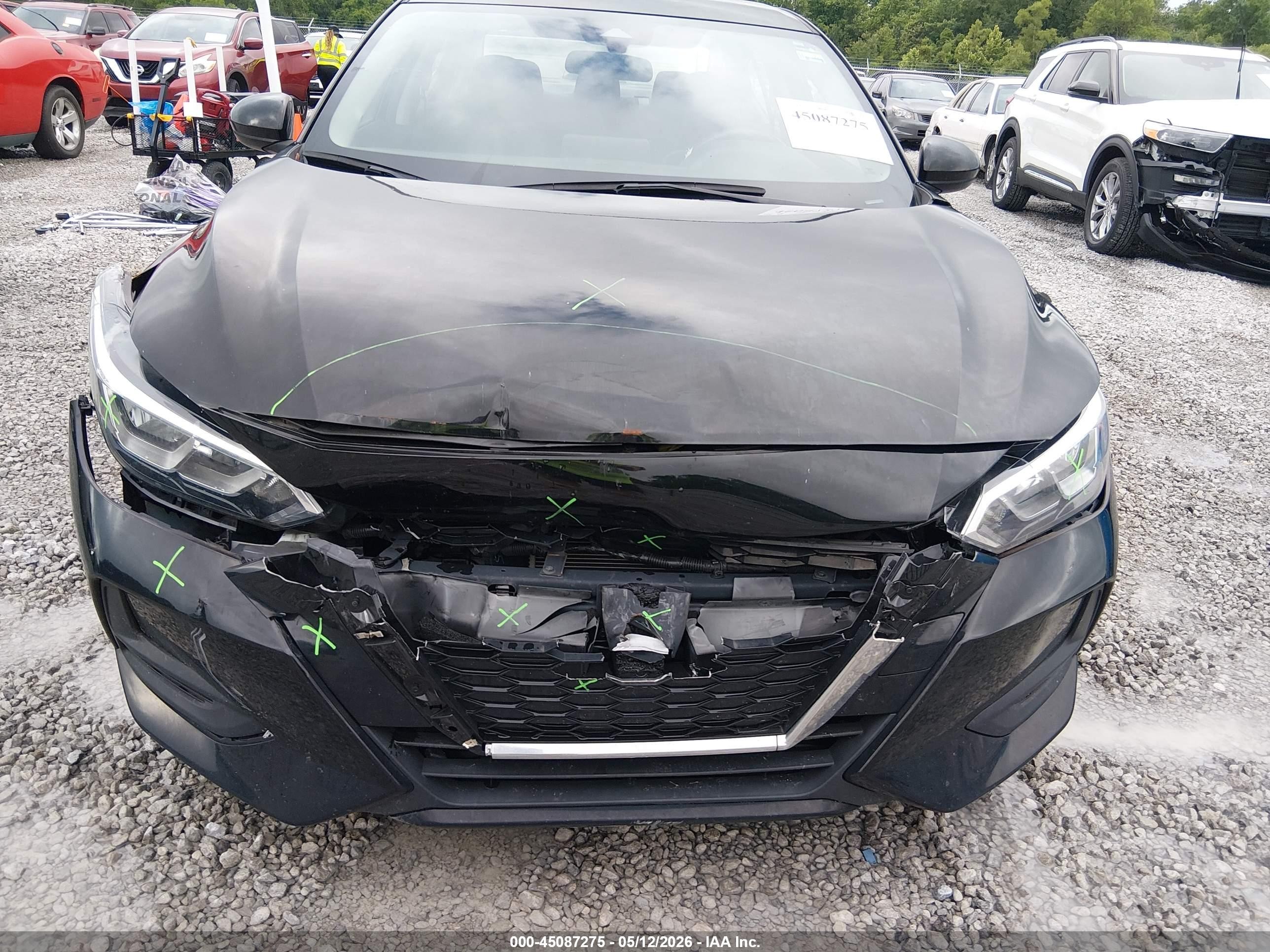 2022 Nissan Sentra Sv Xtronic Cvt Black vin: 3N1AB8CV8NY305332