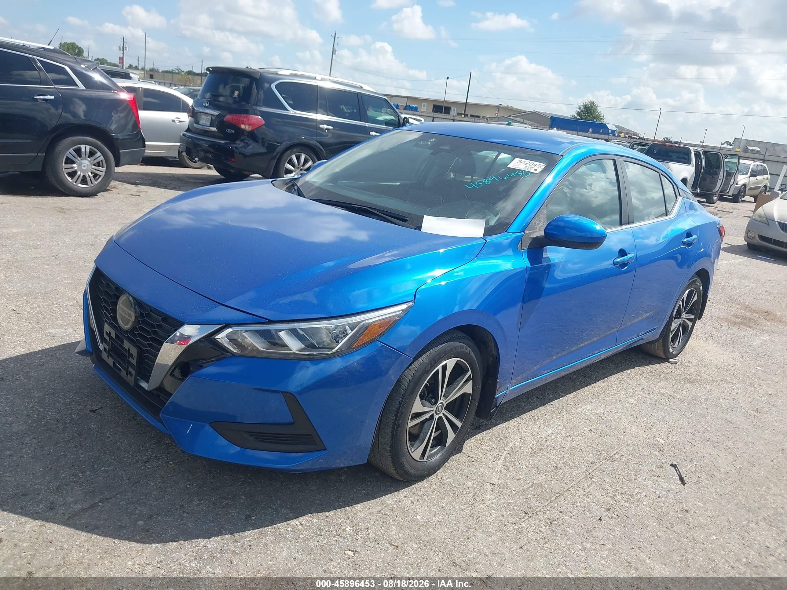2023 Nissan Sentra Sv Xtronic Cvt Blue vin: 3N1AB8CV8PY292701