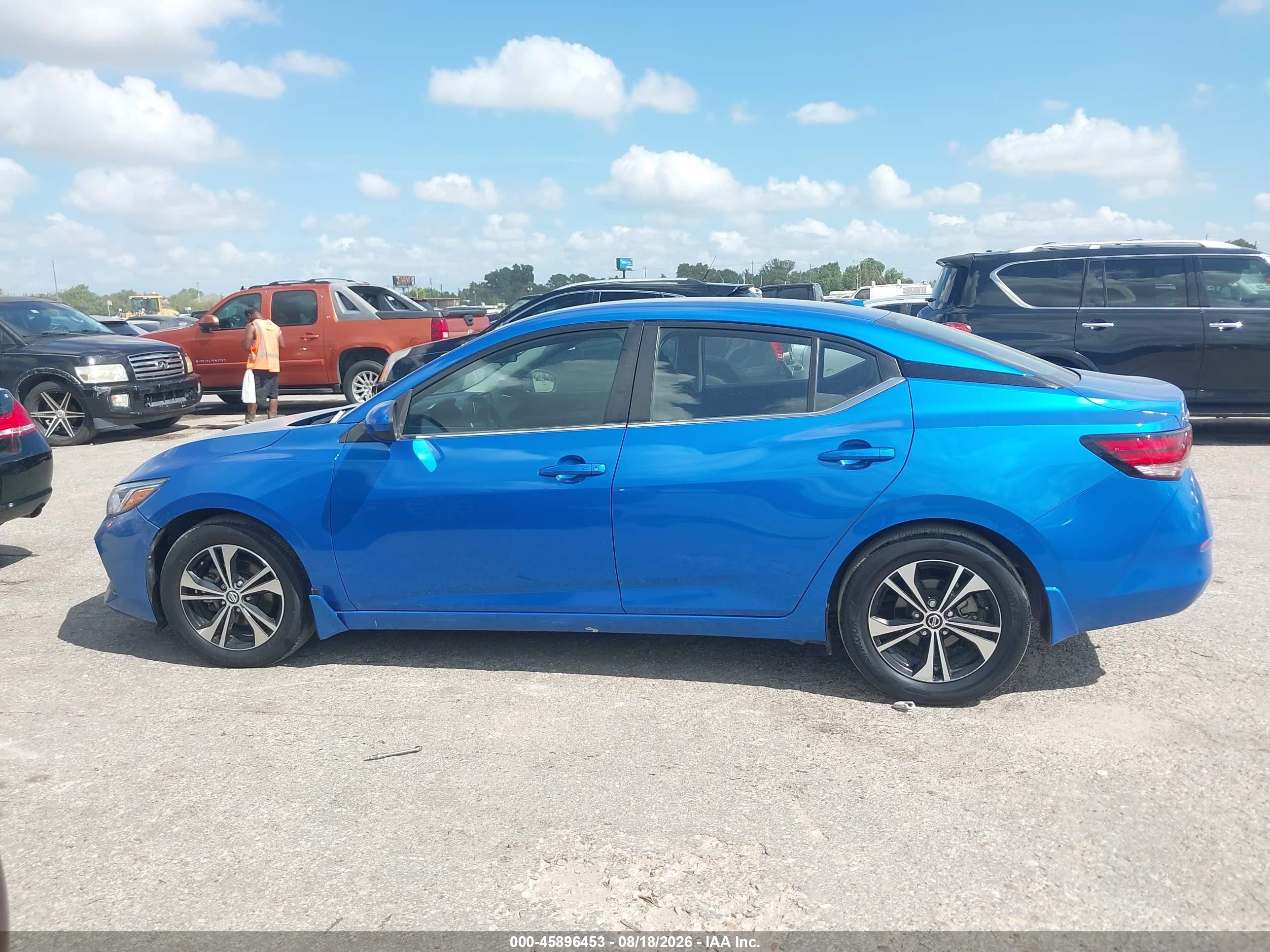 2023 Nissan Sentra Sv Xtronic Cvt Blue vin: 3N1AB8CV8PY292701