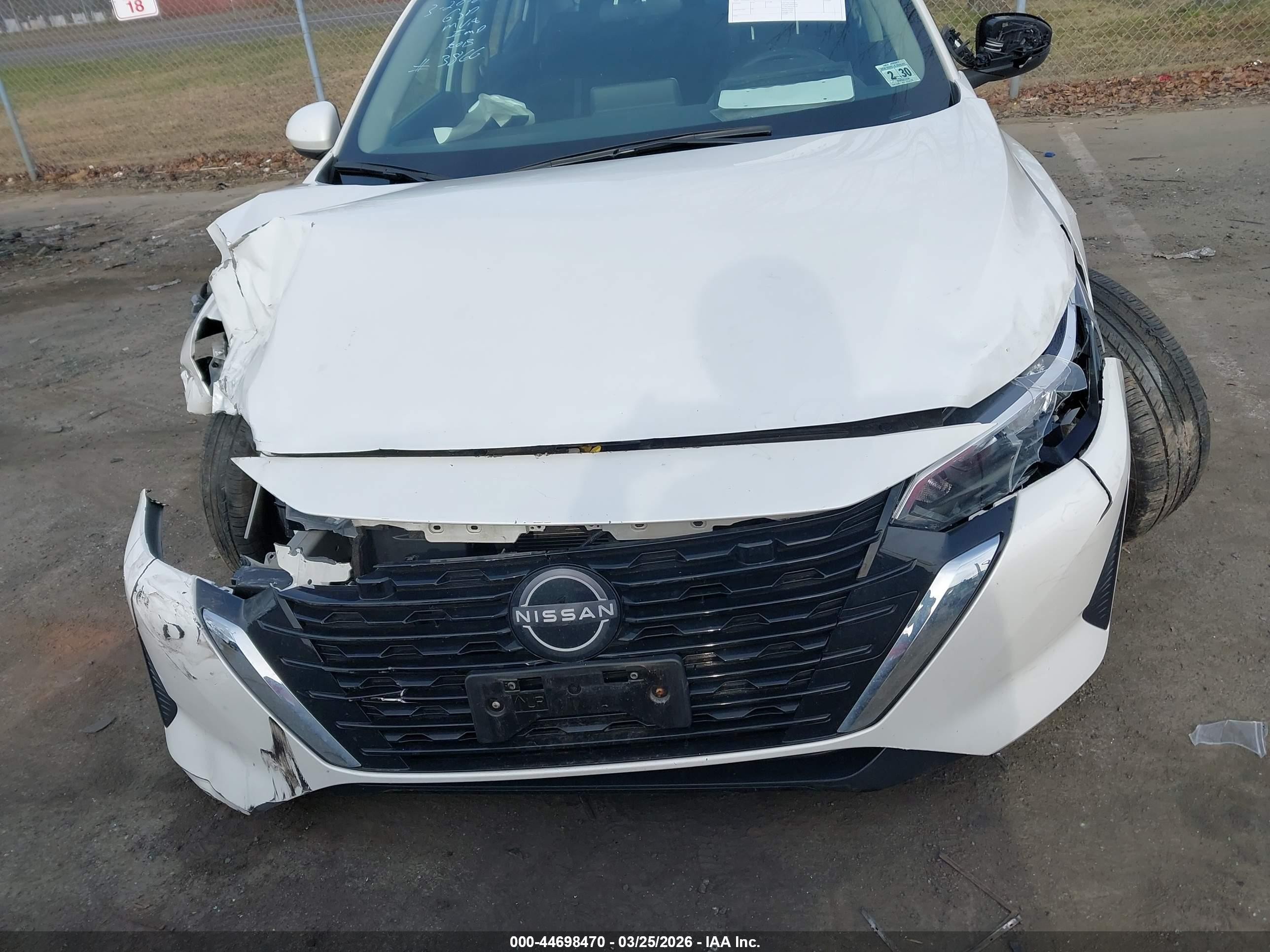 2025 Nissan Sentra Sv White vin: 3N1AB8CV8SY233866