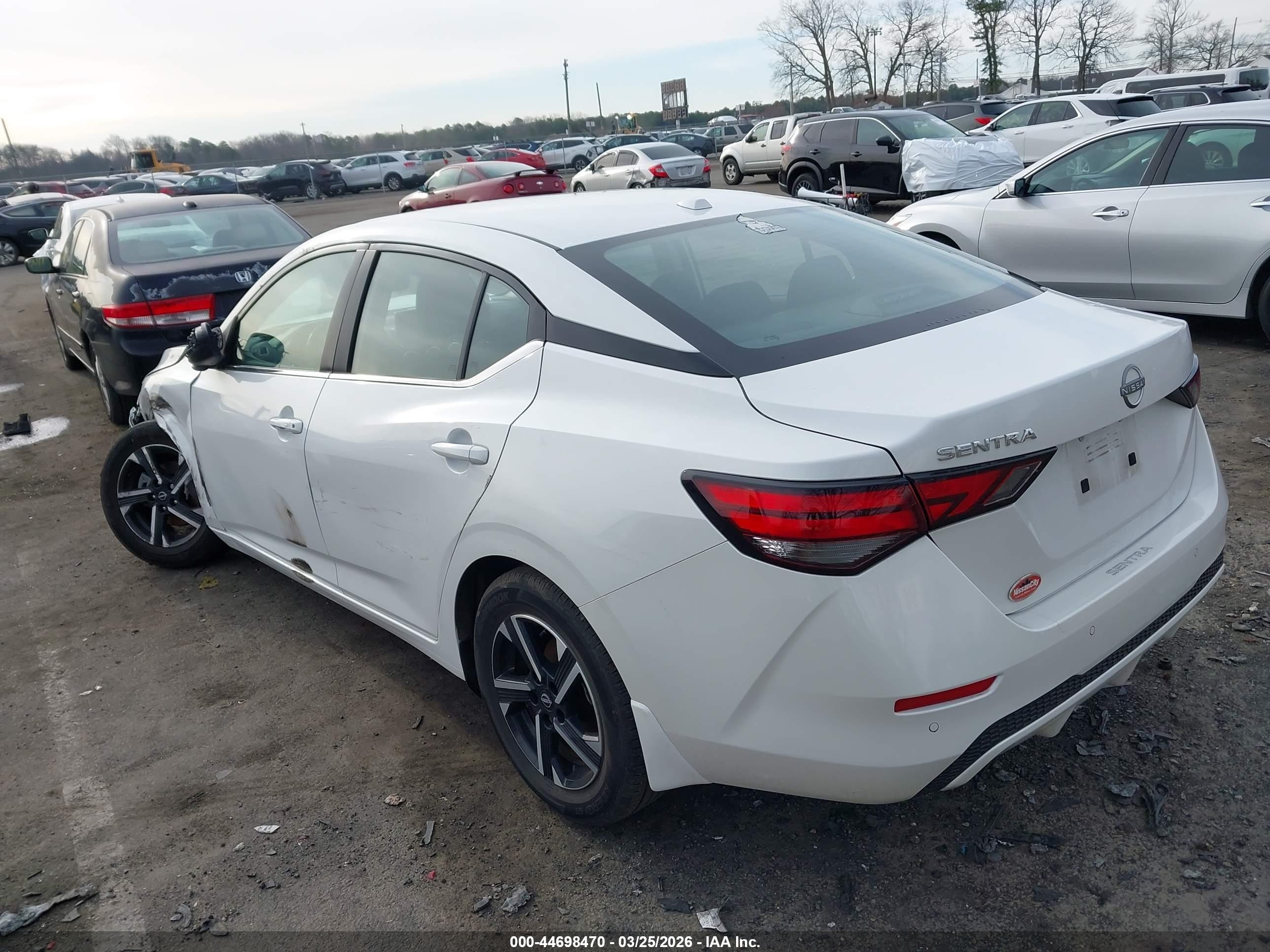 2025 Nissan Sentra Sv White vin: 3N1AB8CV8SY233866