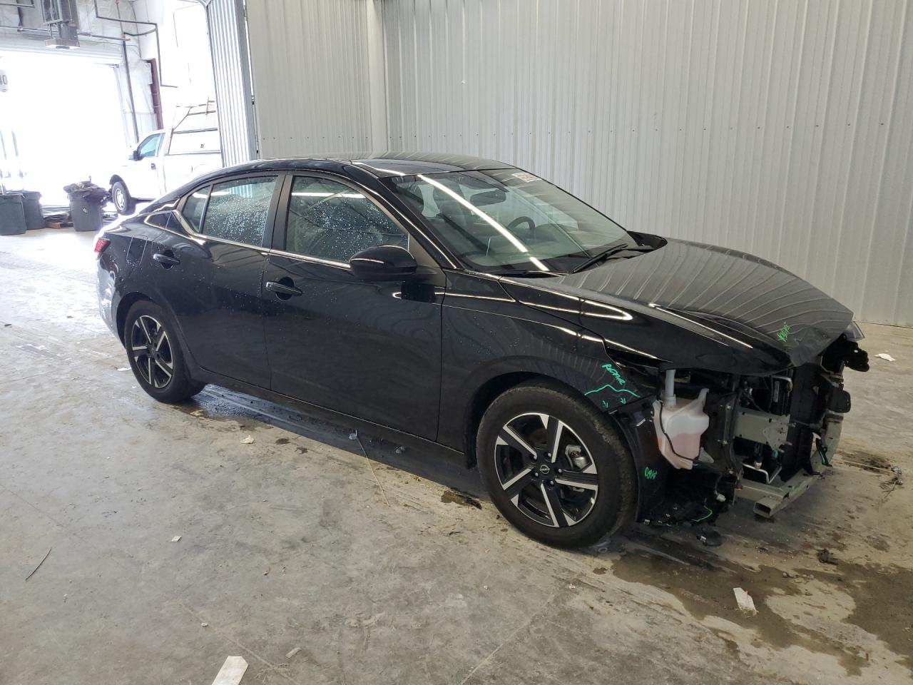 2025 Nissan Sentra Sv Черный vin: 3N1AB8CV8SY384092 Damage: Right Front Fender, Dent(S) W/ Paint Dmg, 3 To 4 Inches