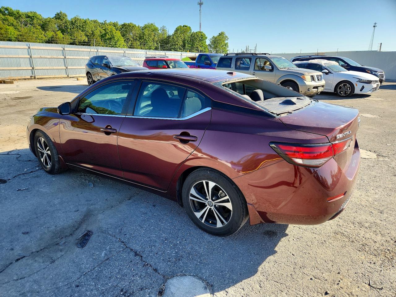 2021 Nissan Sentra Sv Темно-бордовый vin: 3N1AB8CV9MY213211