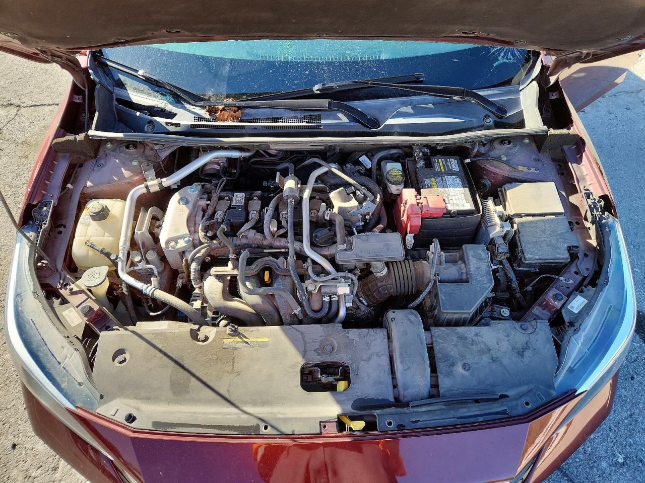 2021 Nissan Sentra Sv Темно-бордовый vin: 3N1AB8CV9MY213211