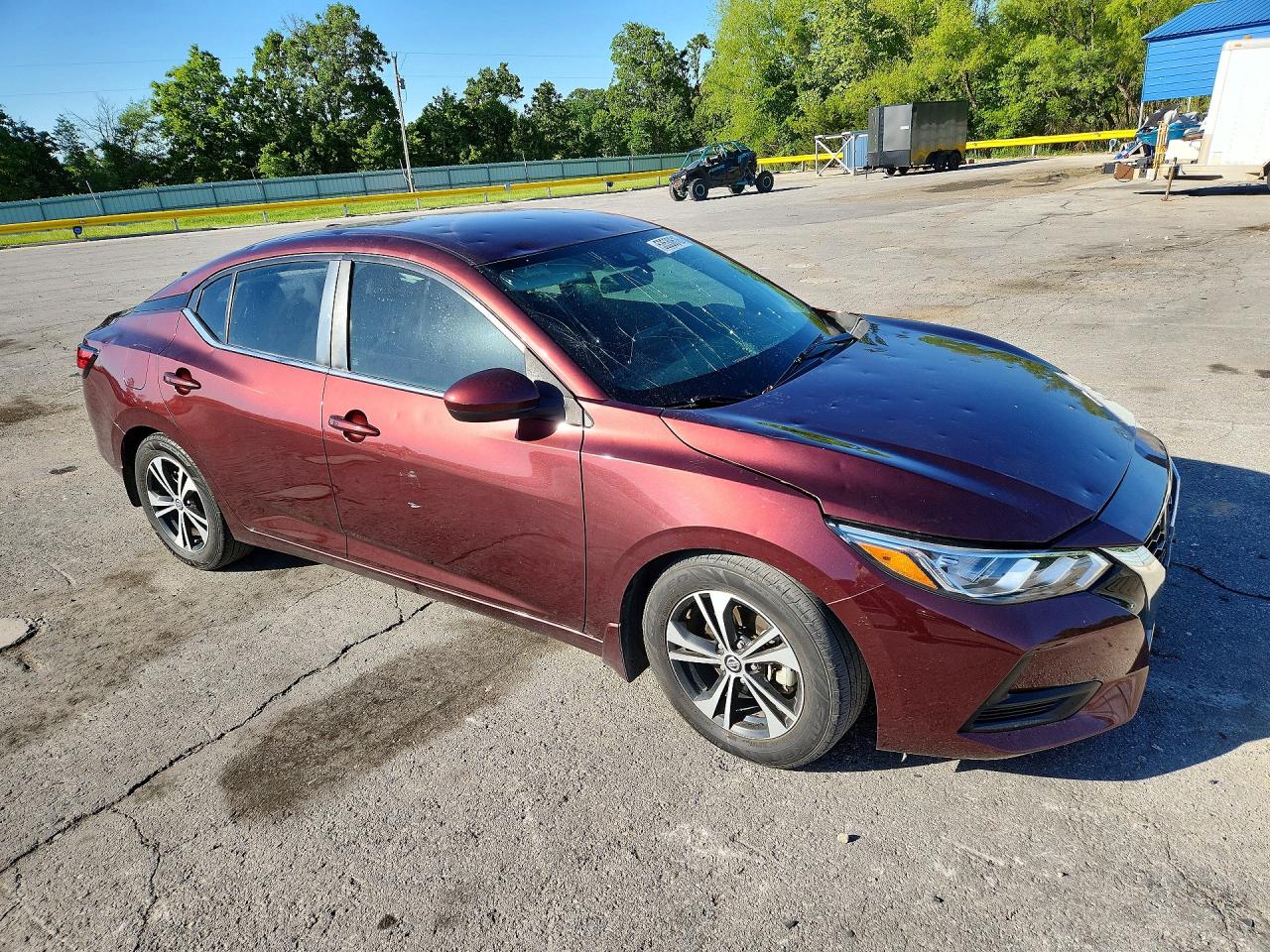 2021 Nissan Sentra Sv Темно-бордовый vin: 3N1AB8CV9MY213211